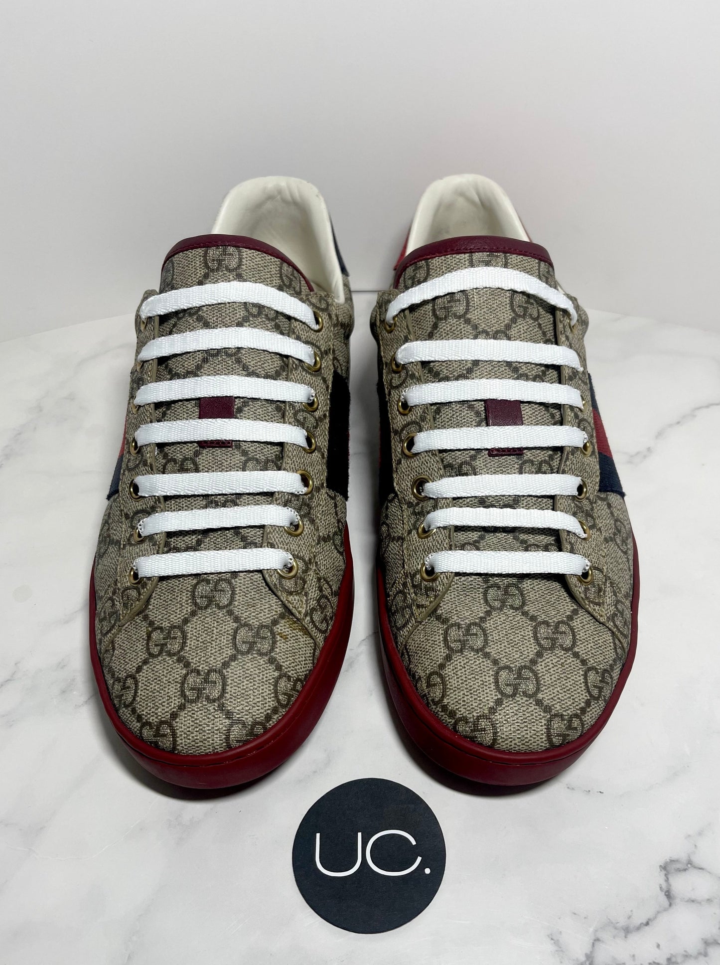 Gucci Men's Ace GG Supreme Sneaker, Size 8