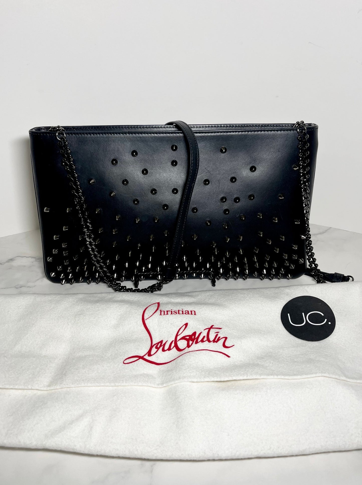 Christian Louboutin Loubiposh Scattered Stud Crossbody/Clutch