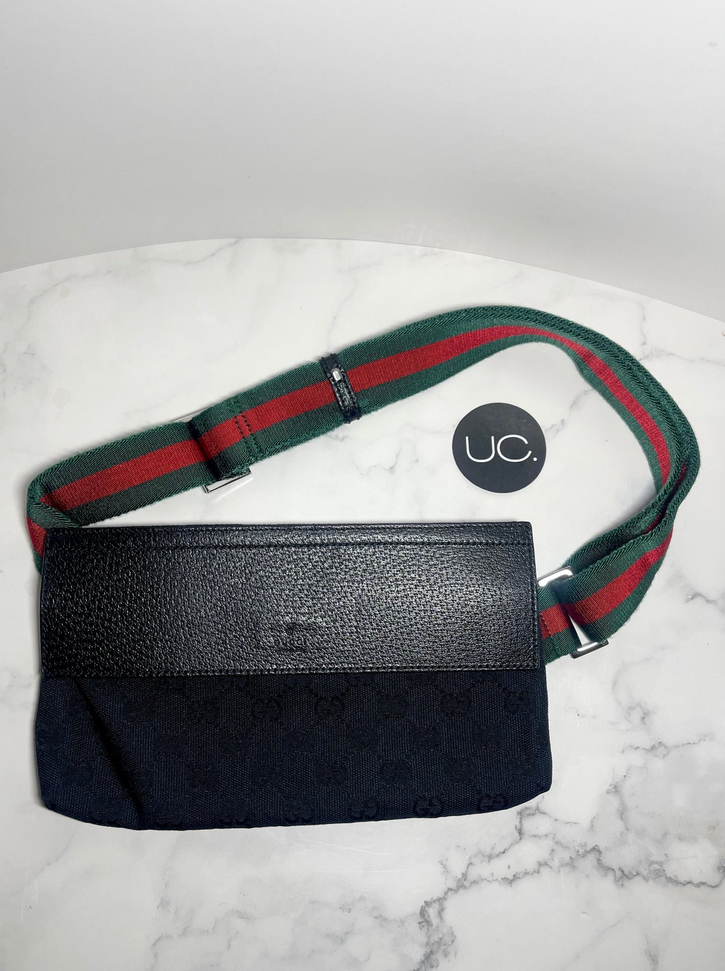Gucci GG Canvas Web Belt Bag, Black