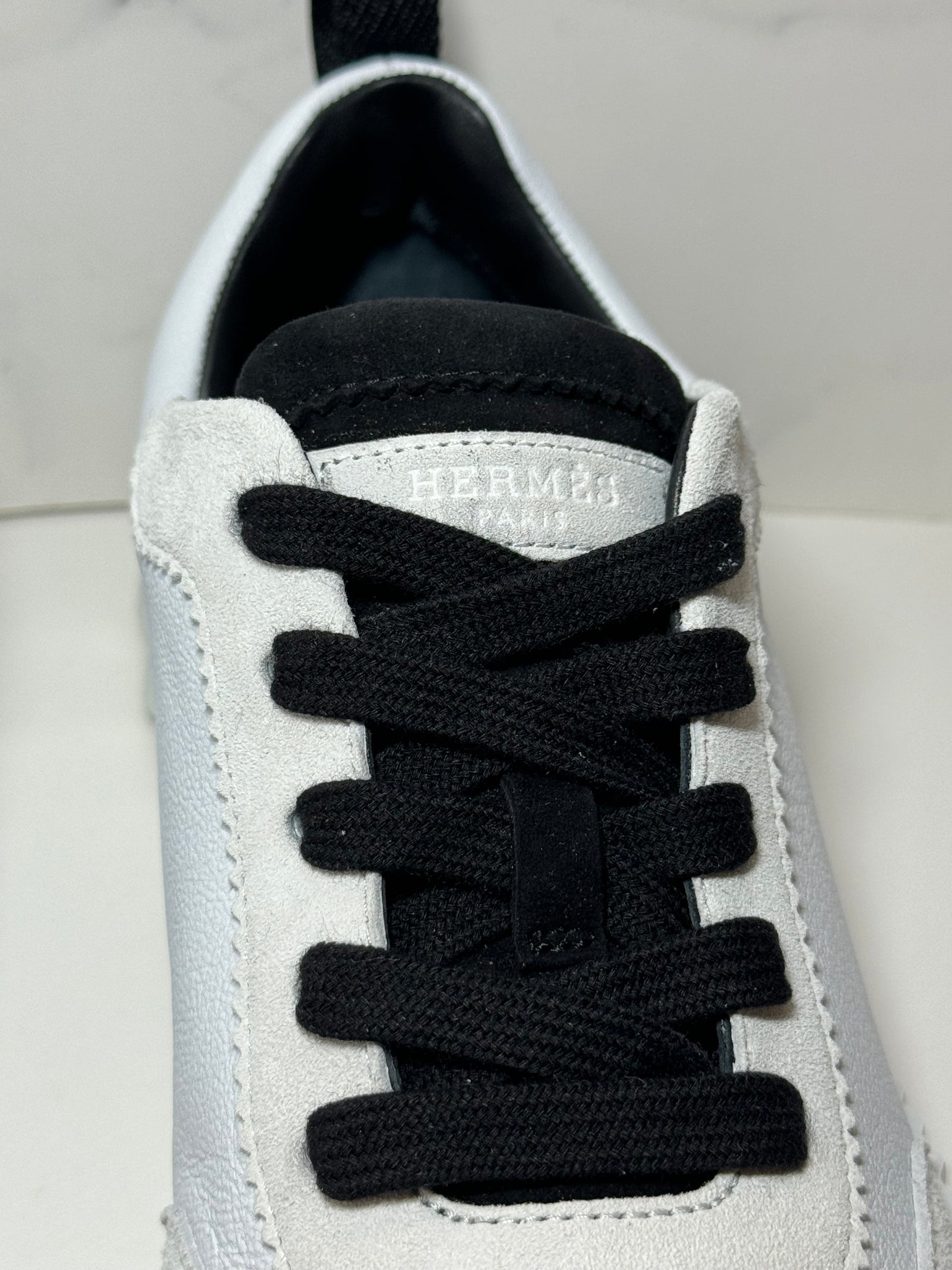 Hermes Bouncing Sneaker, Black/White, Size 38