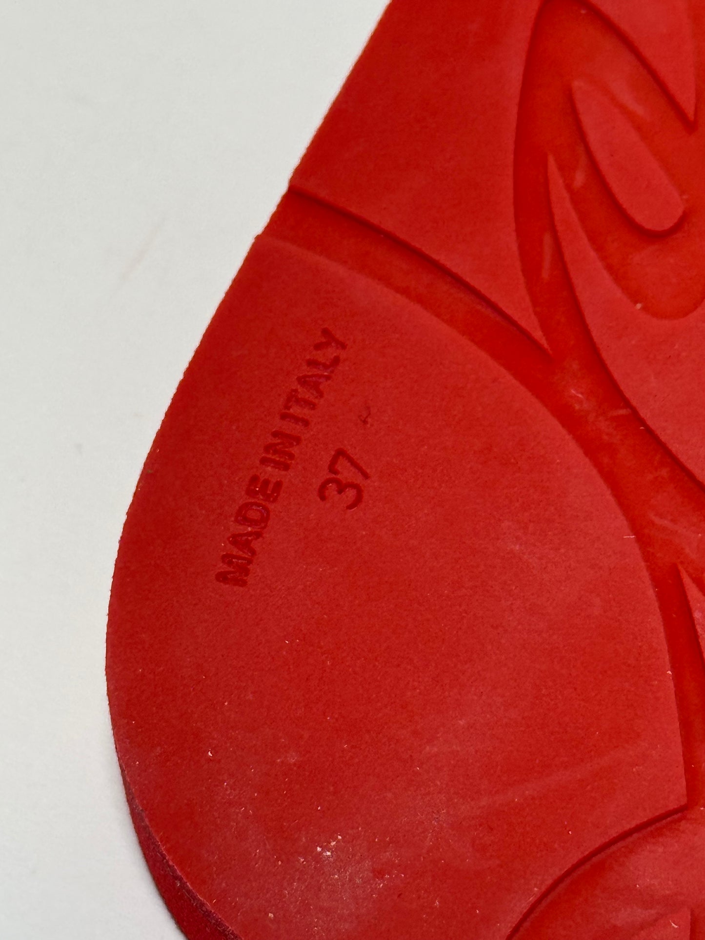 Christian Louboutin Loubi Flip Flops, Size 37, Red/Black
