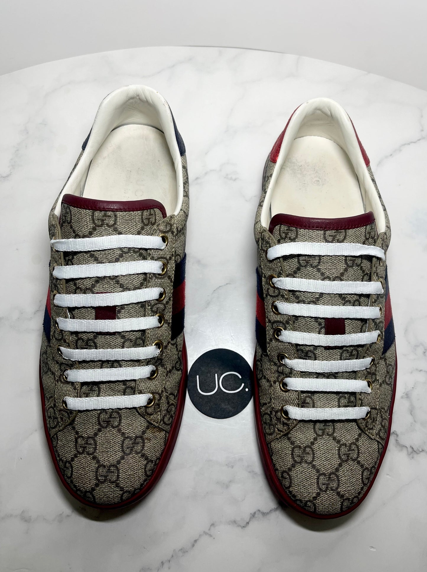 Gucci Men's Ace GG Supreme Sneaker, Size 8