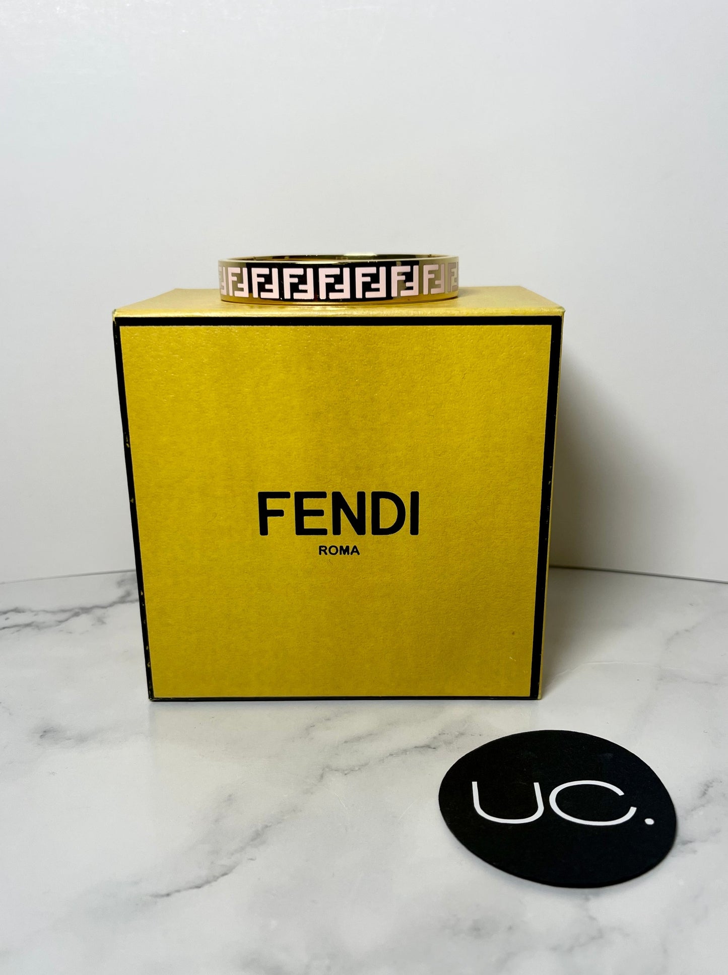 Forever Fendi Bracelet in Gold/Pastel Pink, Small
