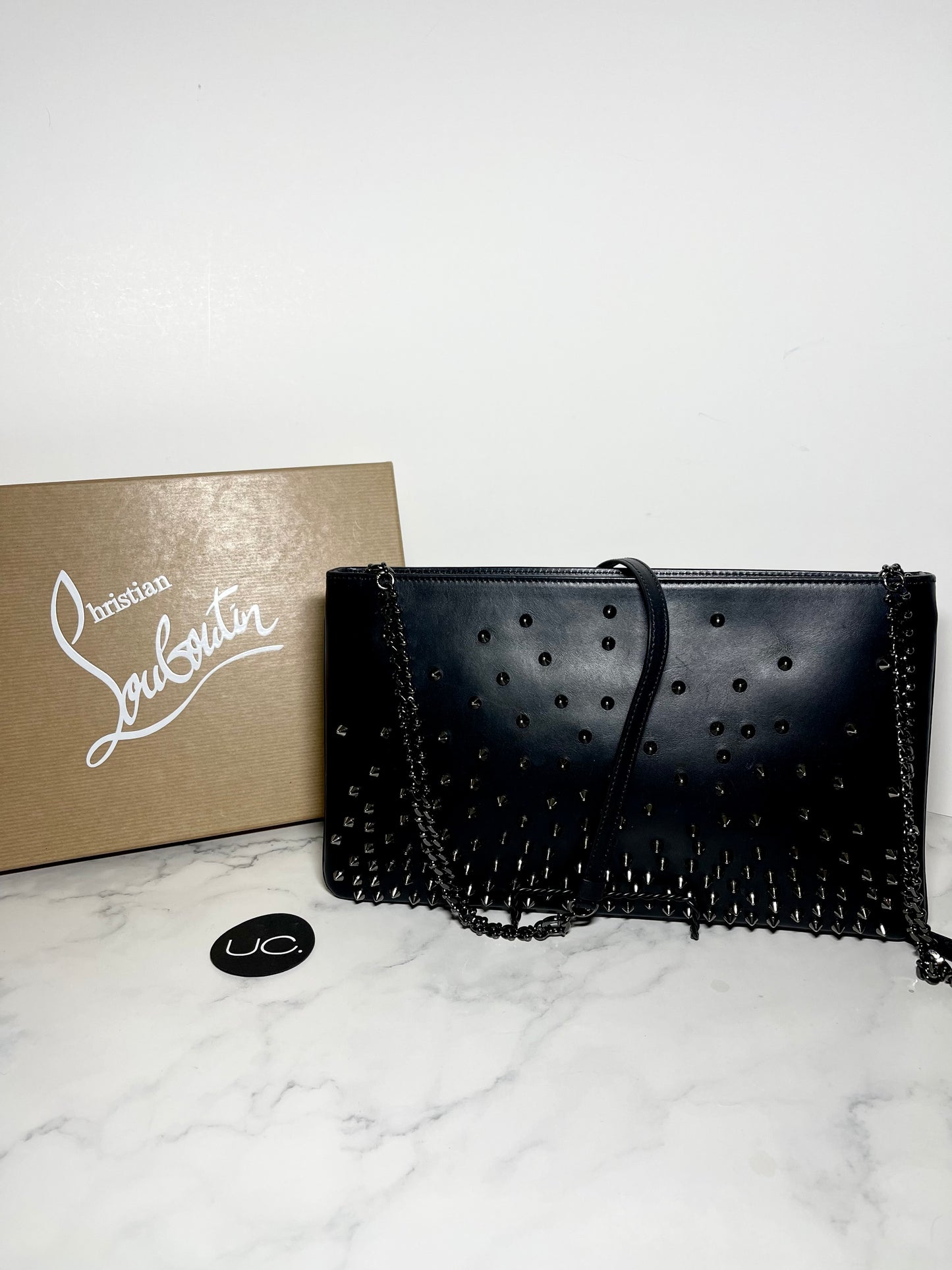 Christian Louboutin Loubiposh Scattered Stud Crossbody/Clutch