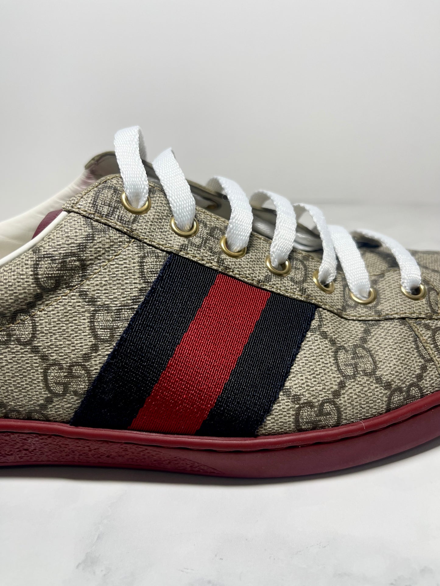 Gucci Men's Ace GG Supreme Sneaker, Size 8