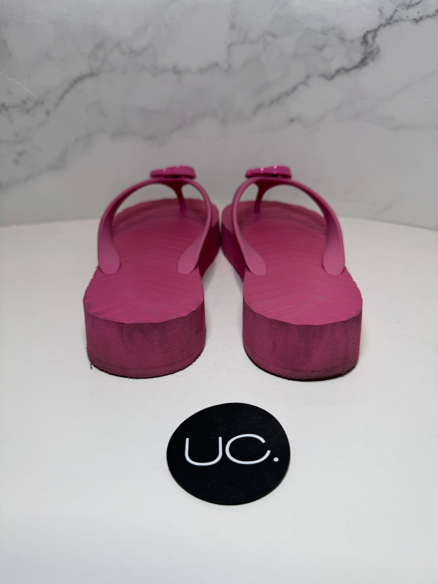 Gucci Platform Flip Flops, Pink, Size 38