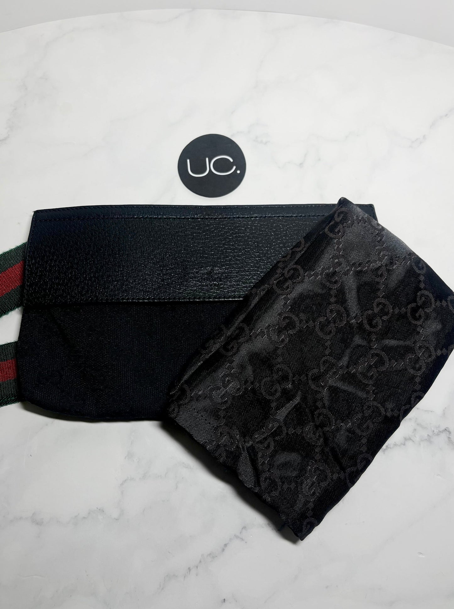 Gucci GG Canvas Web Belt Bag, Black