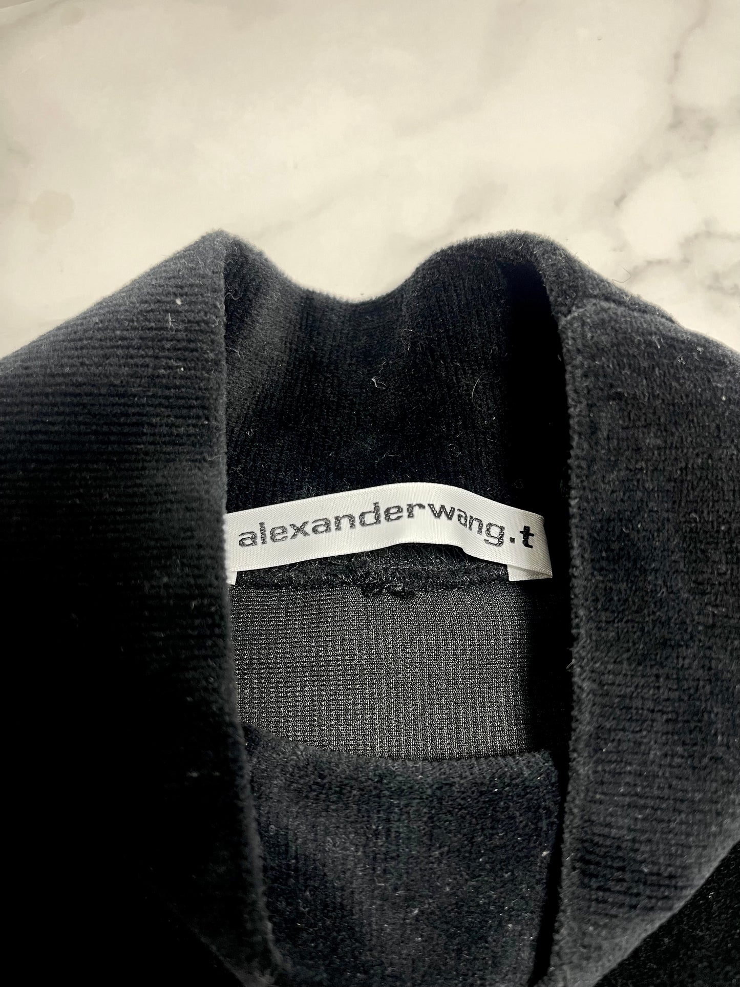 NWT Alexander Wang Mock Neck Corduroy Tank, Black, Medium