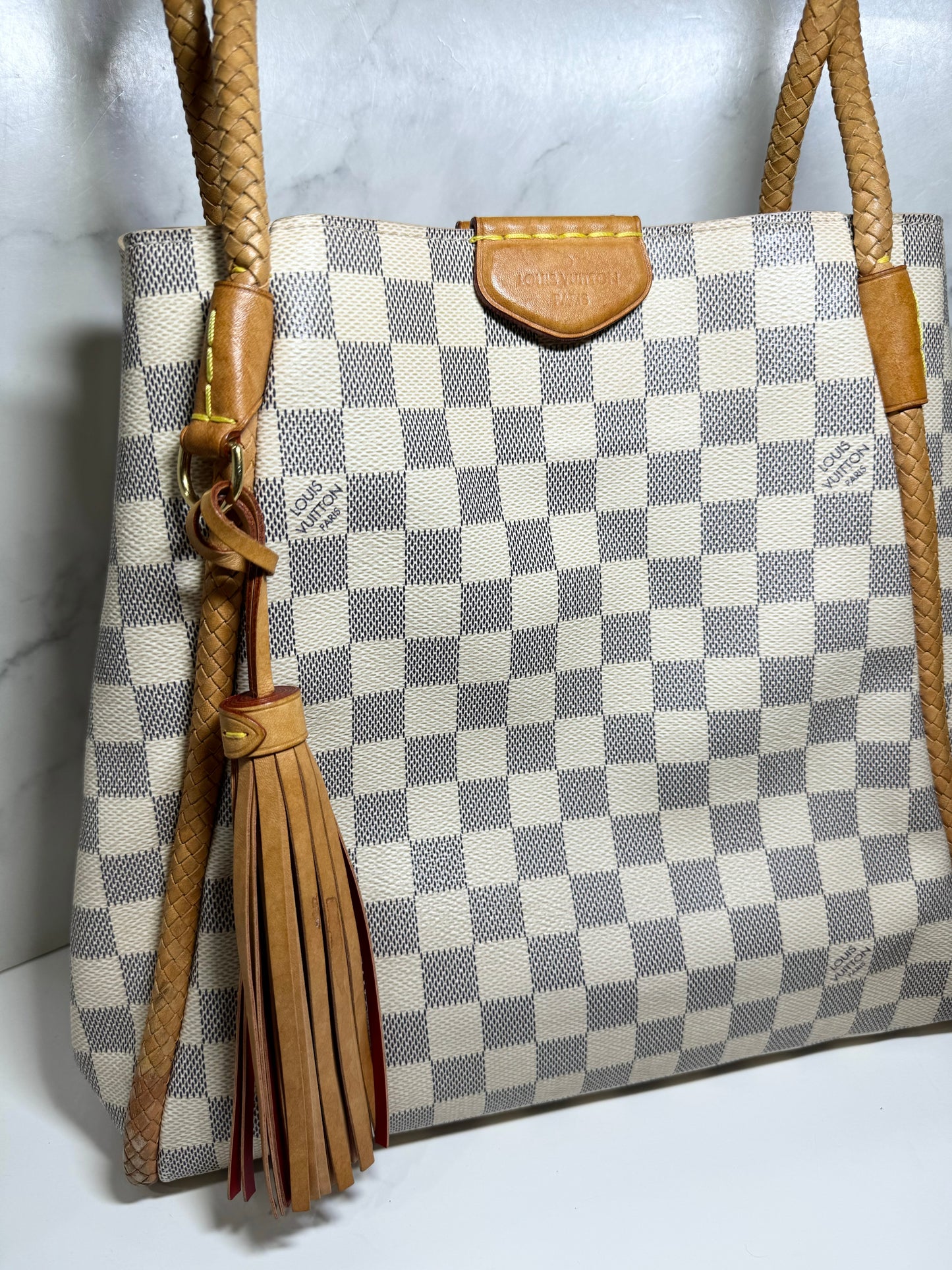 Louis Vuitton Propriano Handbag Damier Azur