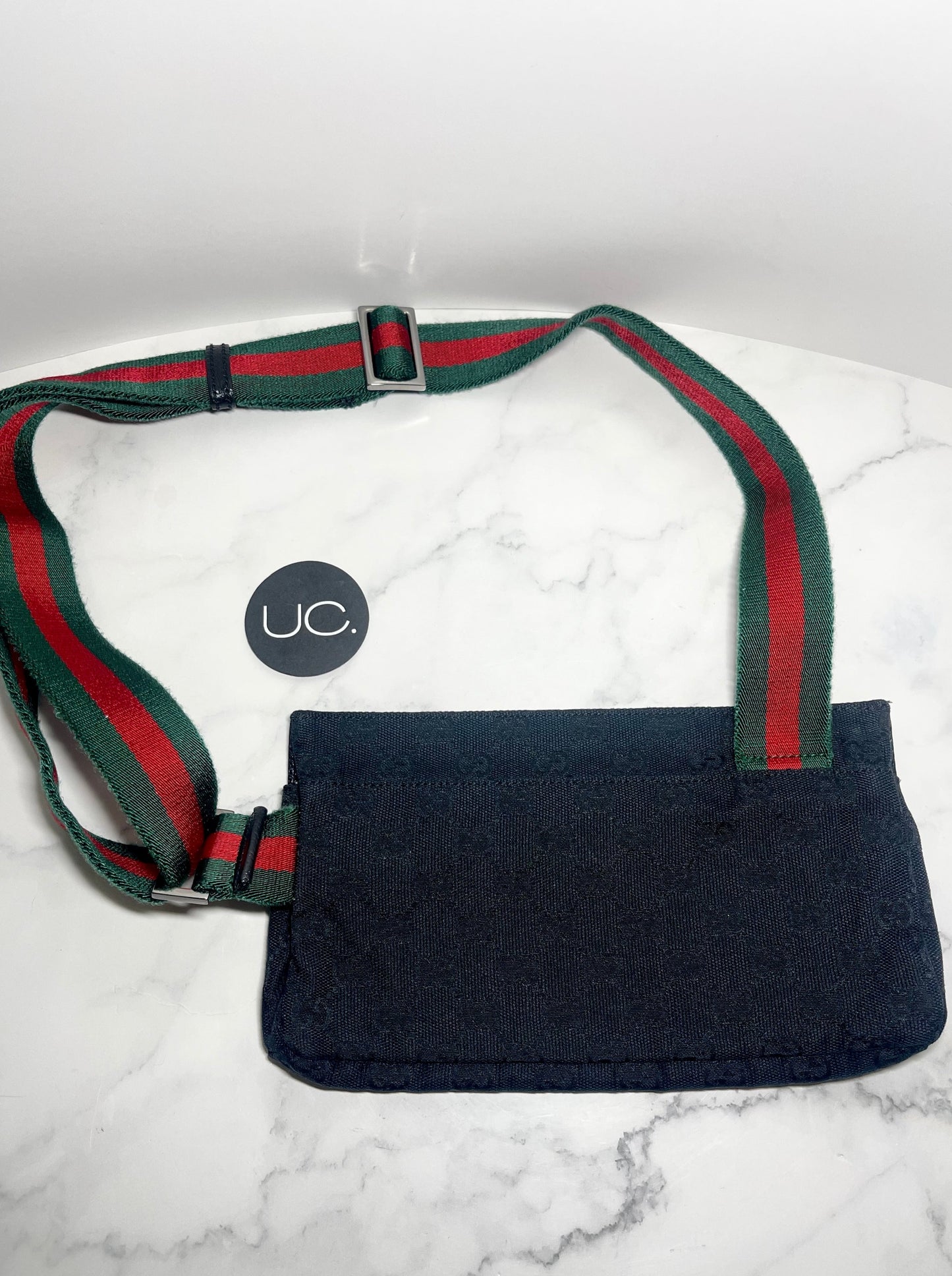 Gucci GG Canvas Web Belt Bag, Black