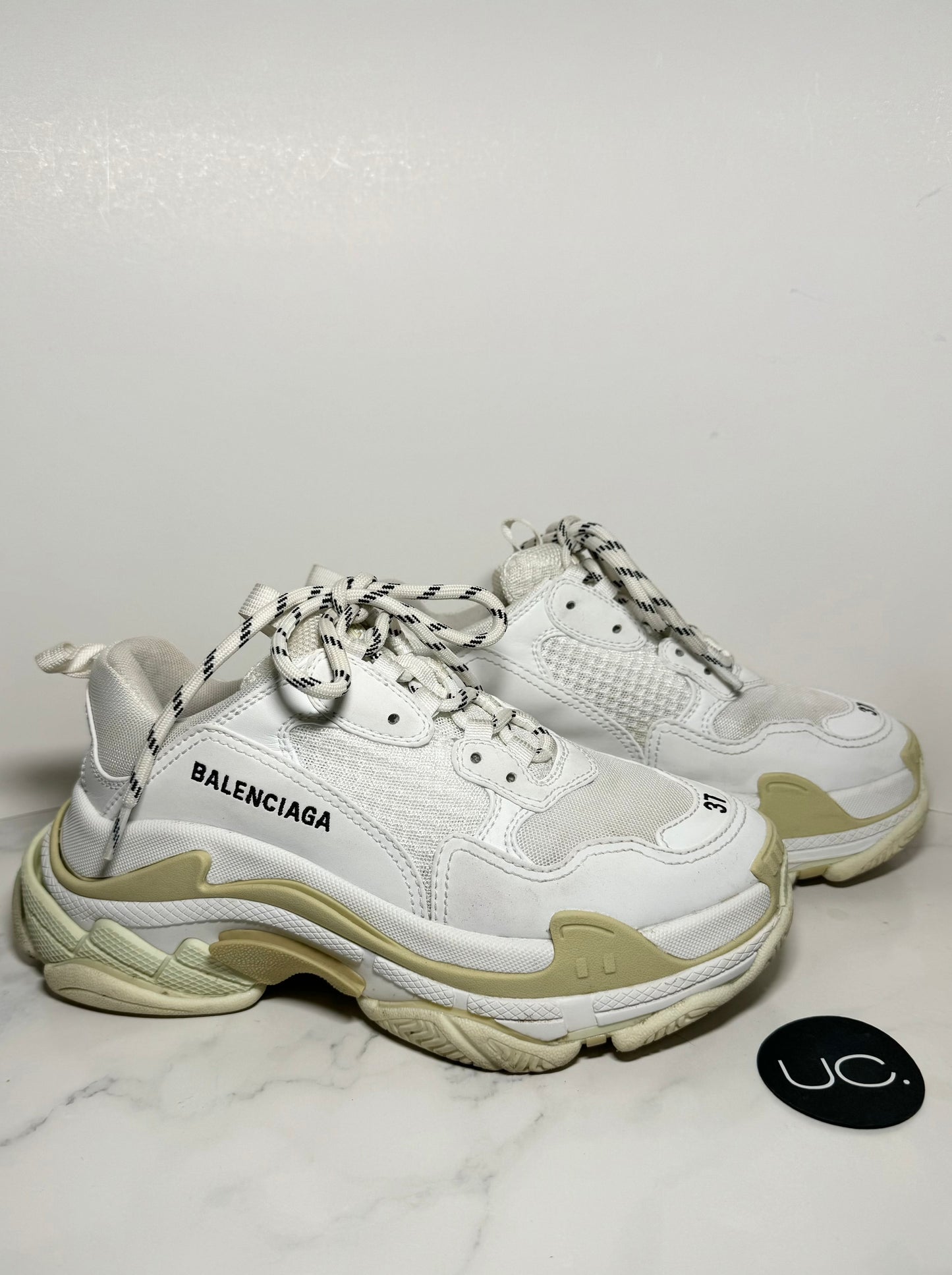 Balenciaga Triple S Sneaker in White, Size 37