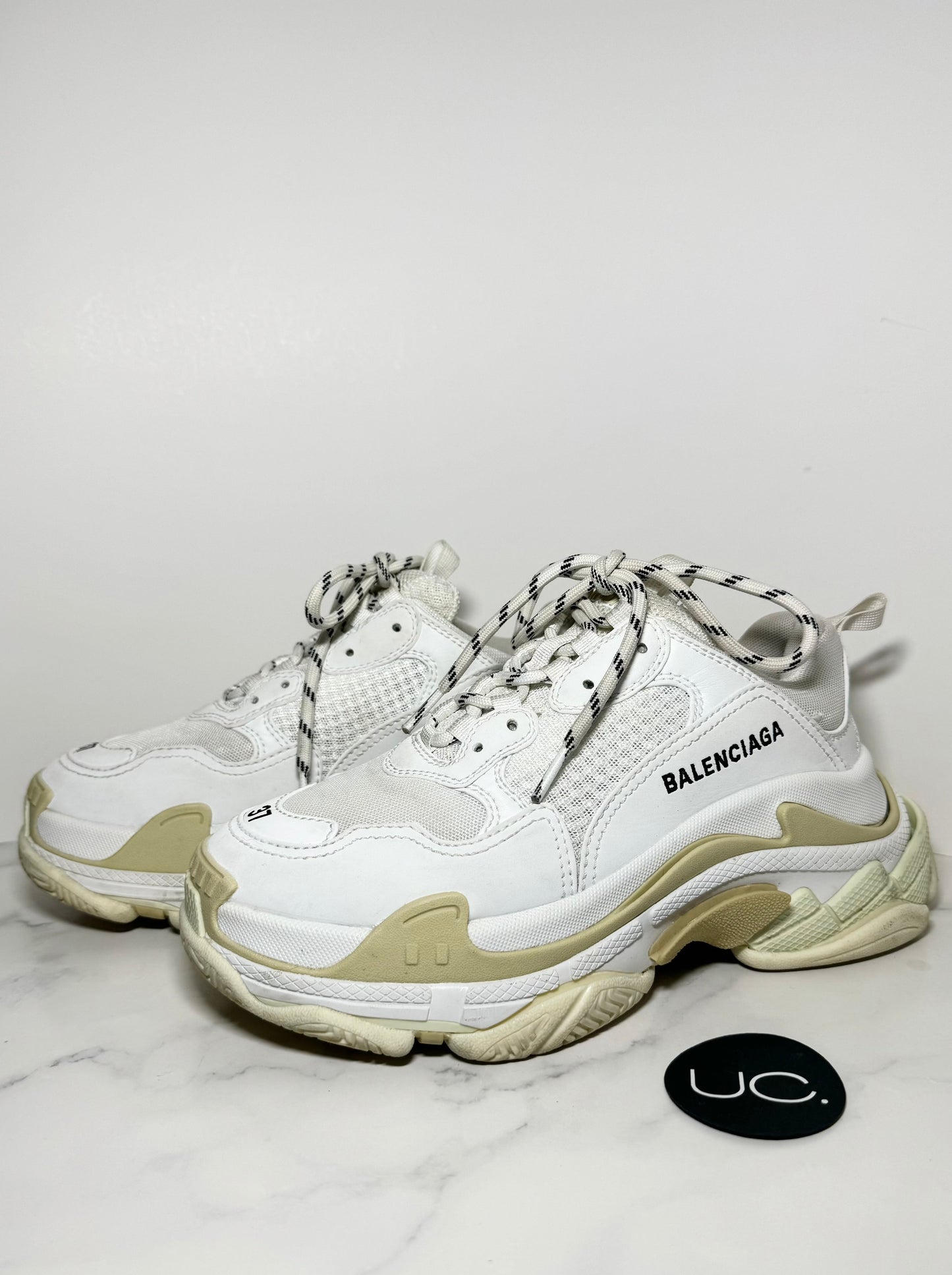 Balenciaga Triple S Sneaker in White, Size 37