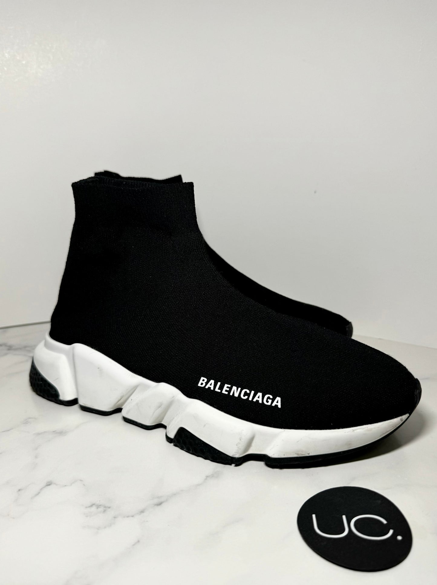 Balenciaga Speed Recycled Knit Sneaker, Women's, Size 8, Black