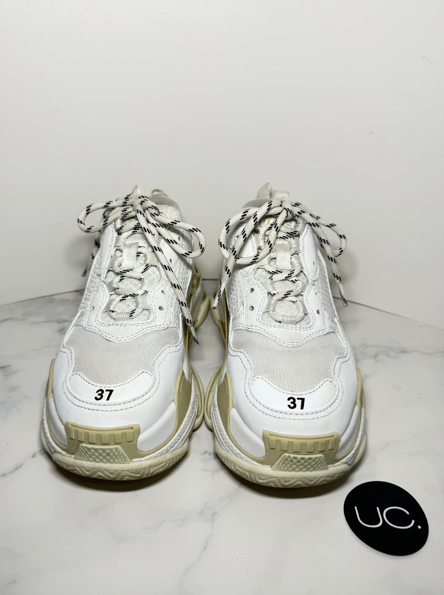 Balenciaga Triple S Sneaker in White, Size 37