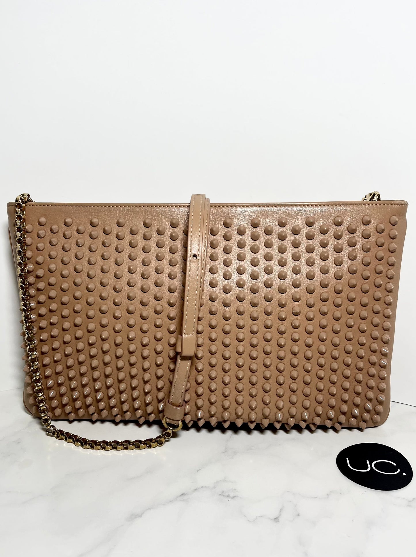 Christian Louboutin Loubiposh NV Clutch/Crossbody Bag in Nude