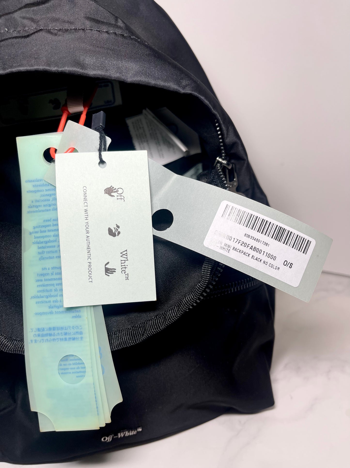 Off-White Nylon Mini Backpack in Black