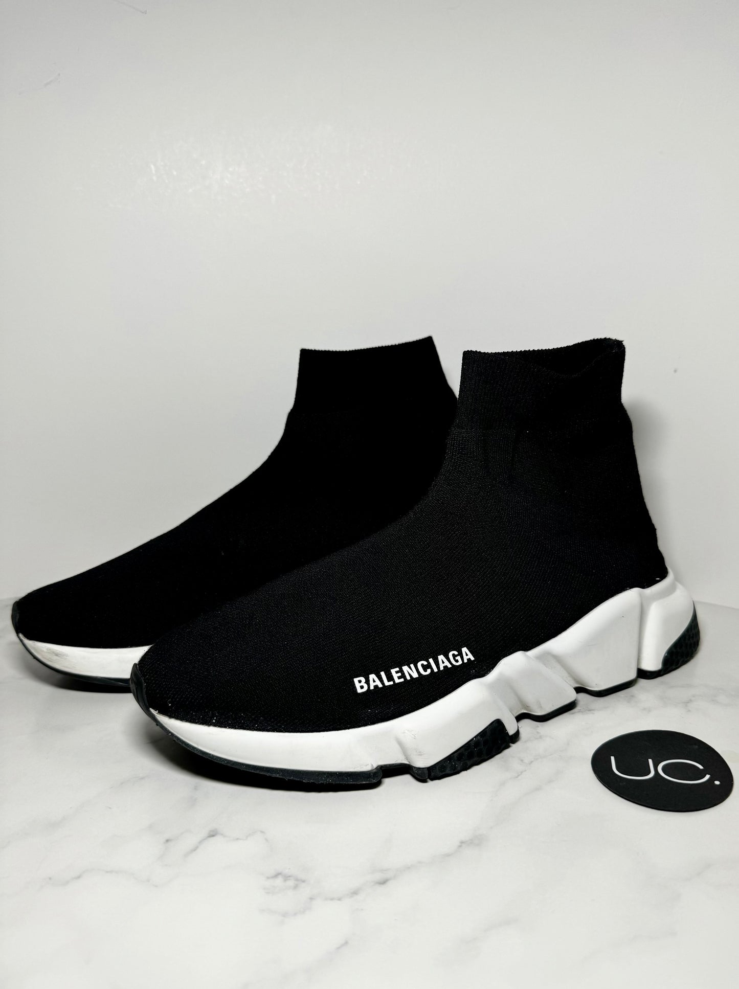 Balenciaga Speed Recycled Knit Sneaker, Women's, Size 8, Black