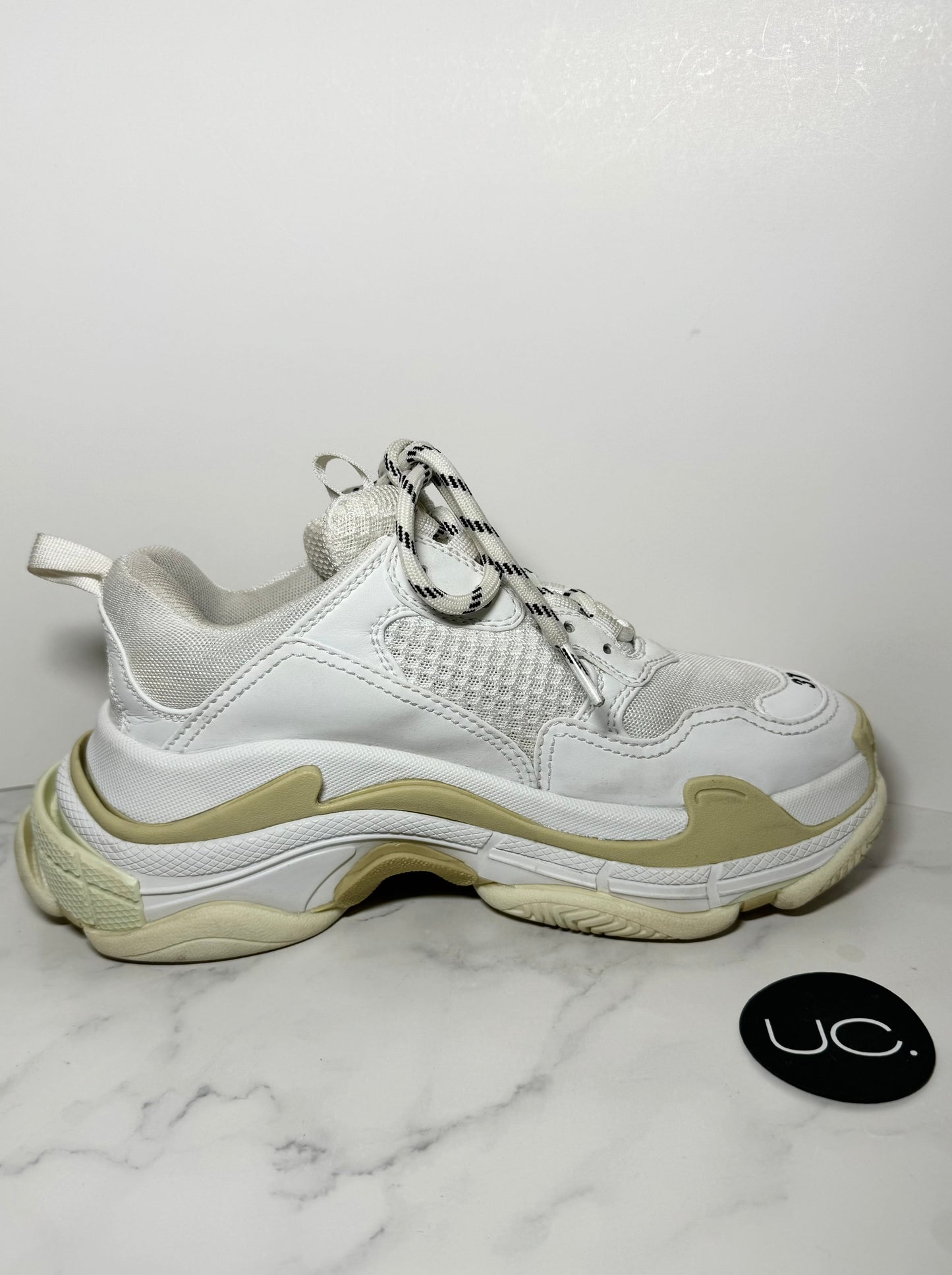 Balenciaga Triple S Sneaker in White, Size 37