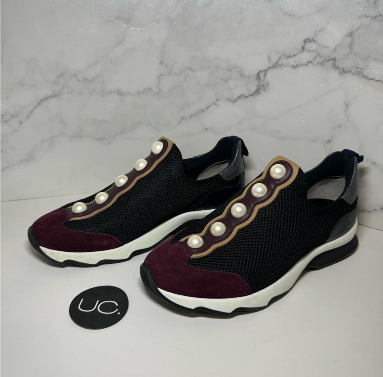 Fendi Pearl Technical Sneaker, Size 37