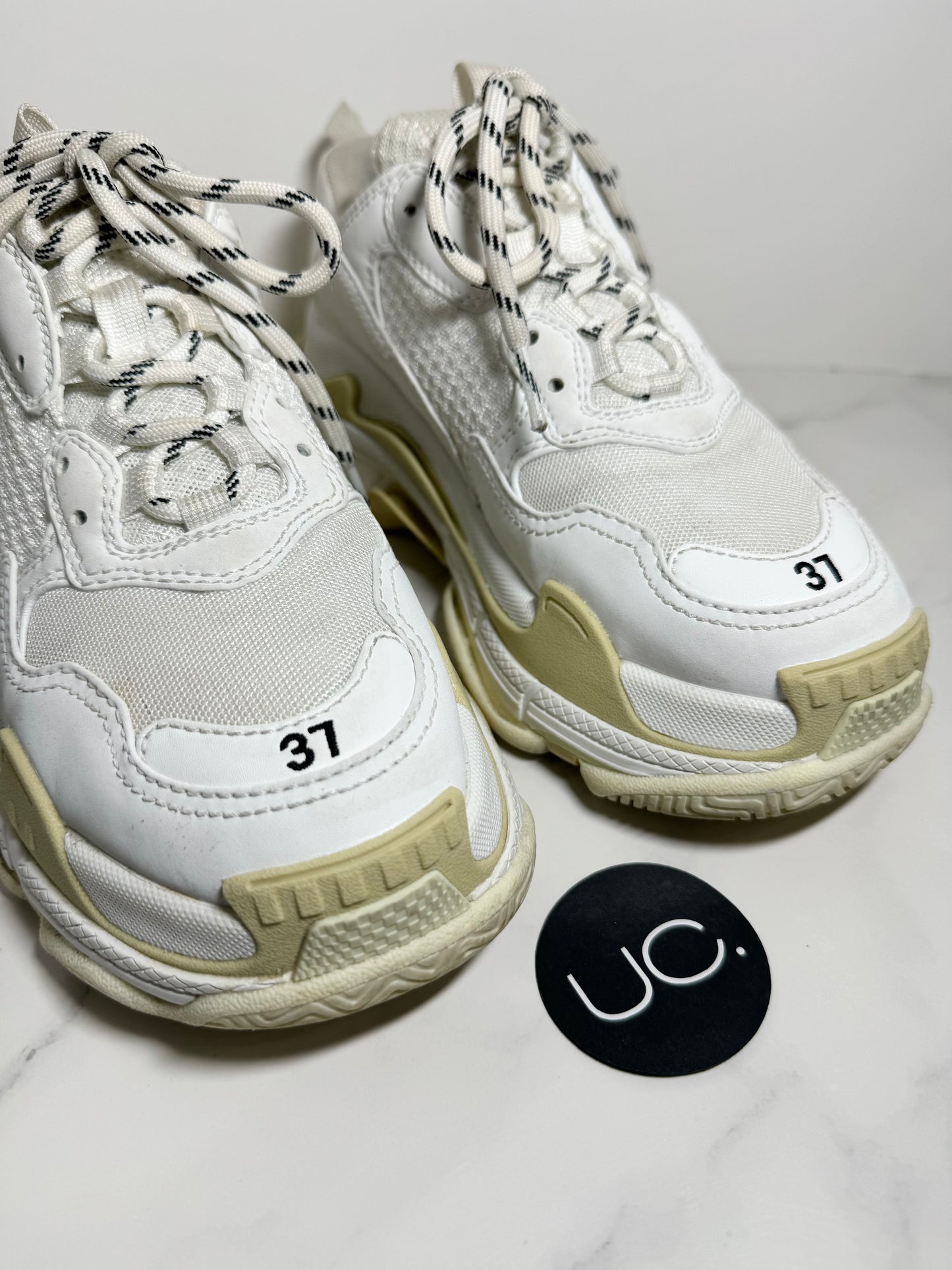 Balenciaga Triple S Sneaker in White, Size 37