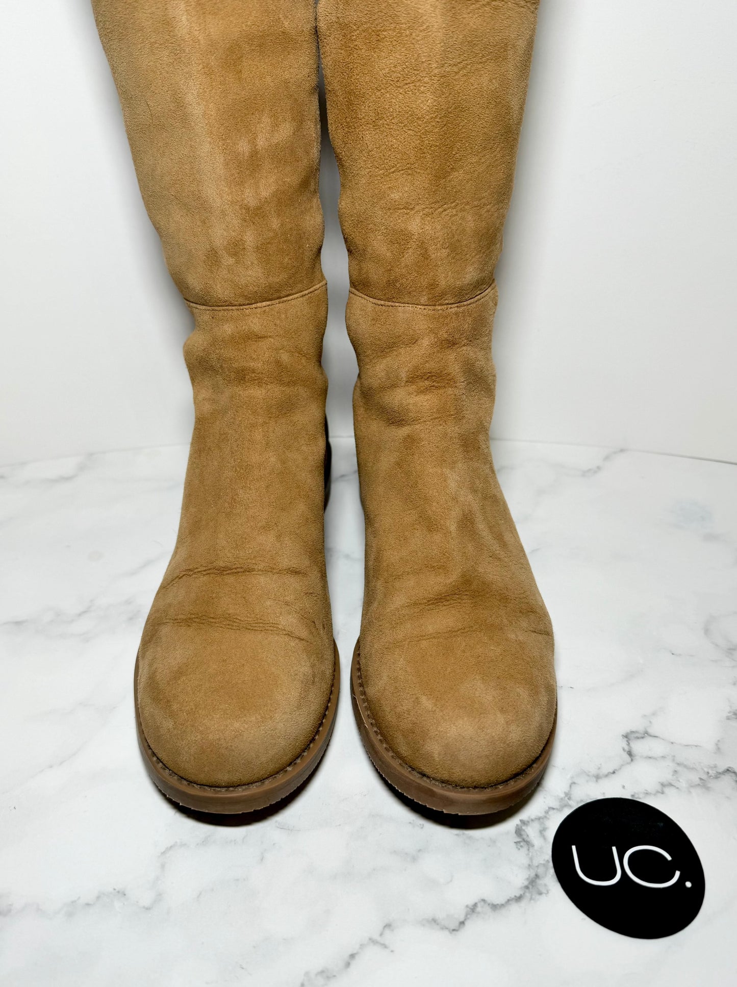 Stuart Weitzman 5050 Over the Knee Boot, Suede, Khaki, Size 6