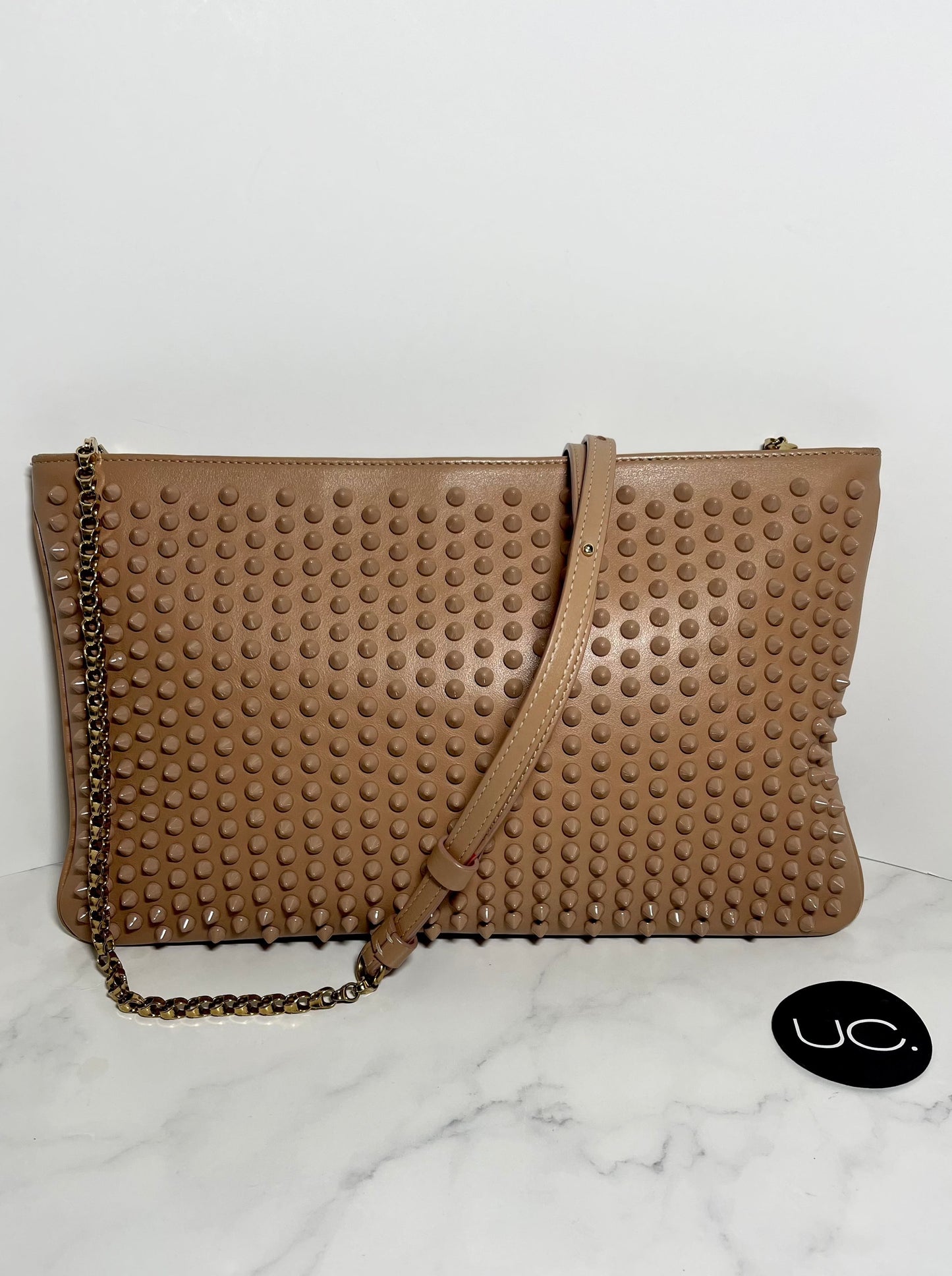 Christian Louboutin Loubiposh NV Clutch/Crossbody Bag in Nude