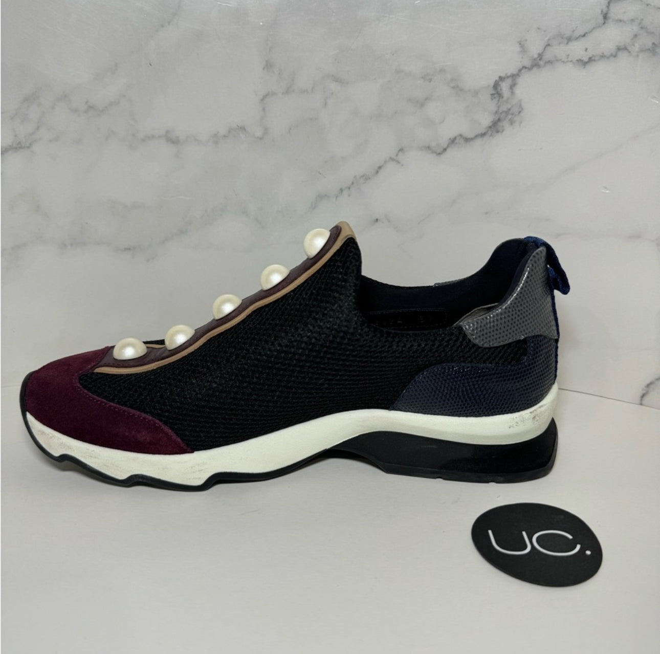 Fendi Pearl Technical Sneaker, Size 37