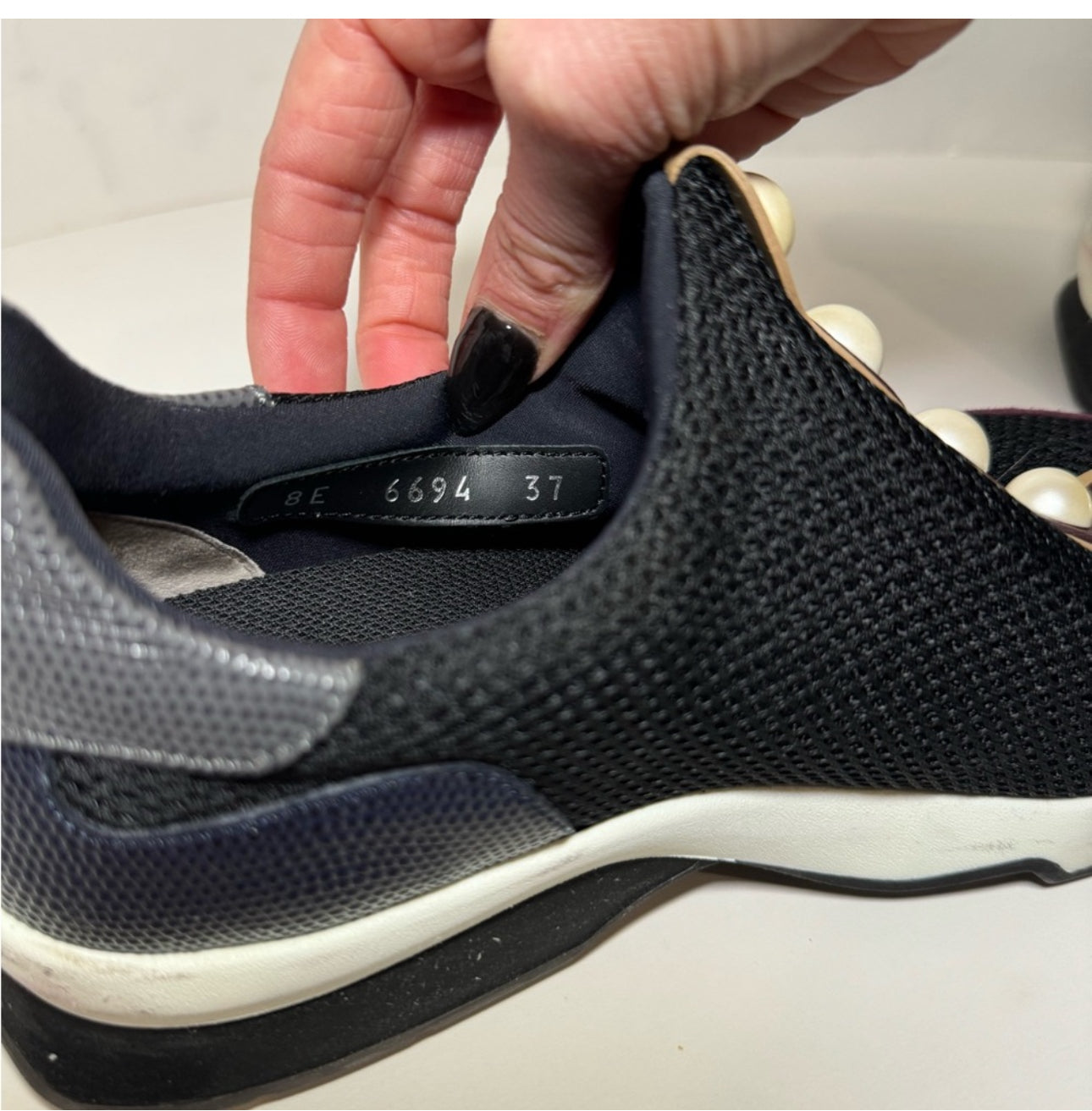 Fendi Pearl Technical Sneaker, Size 37