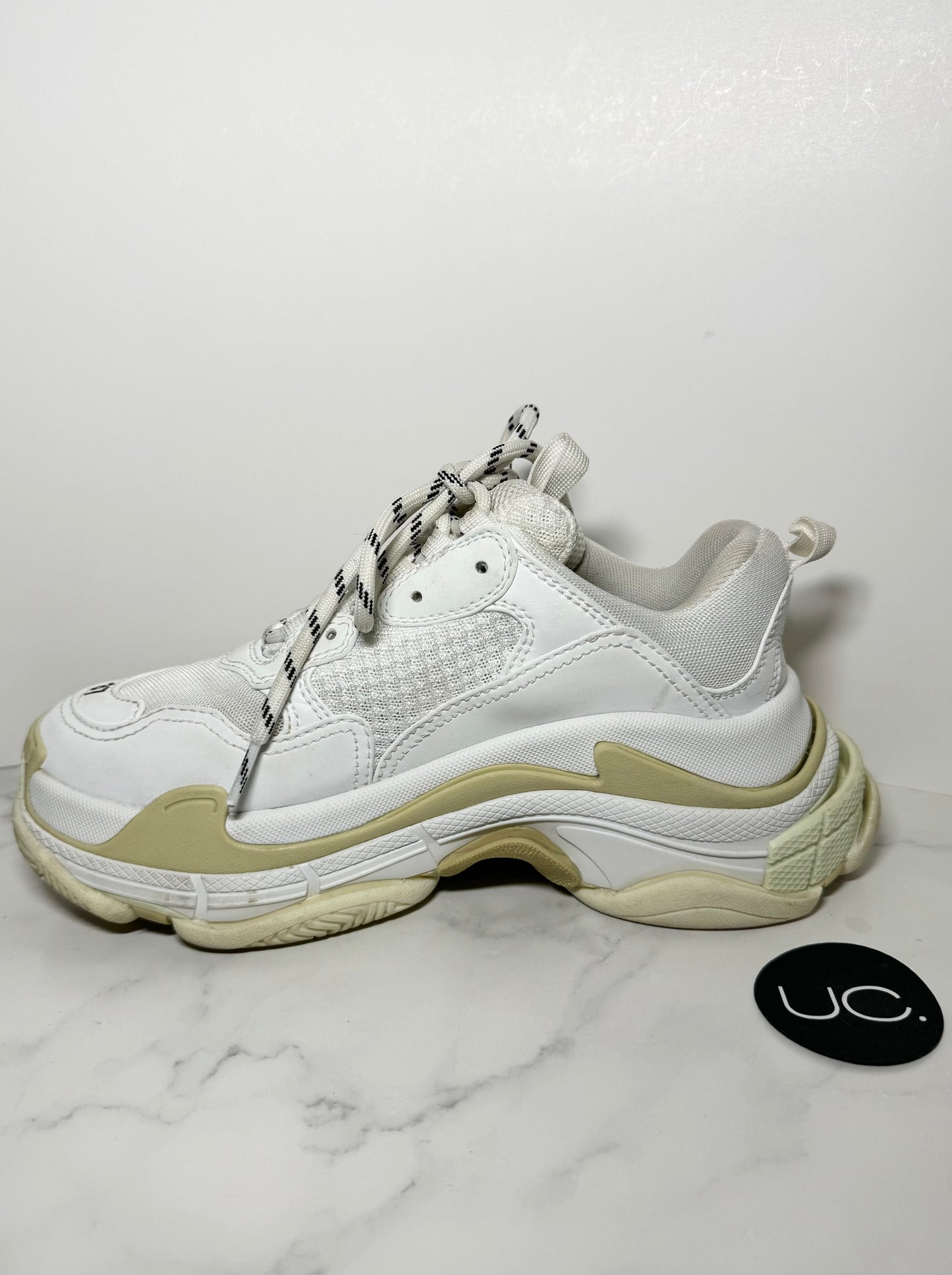 Balenciaga Triple S Sneaker in White, Size 37
