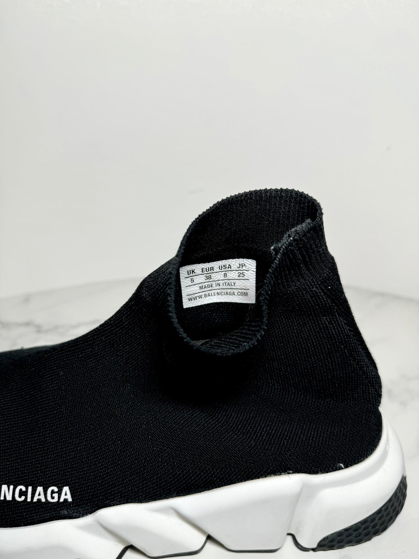 Balenciaga Speed Recycled Knit Sneaker, Women's, Size 8, Black