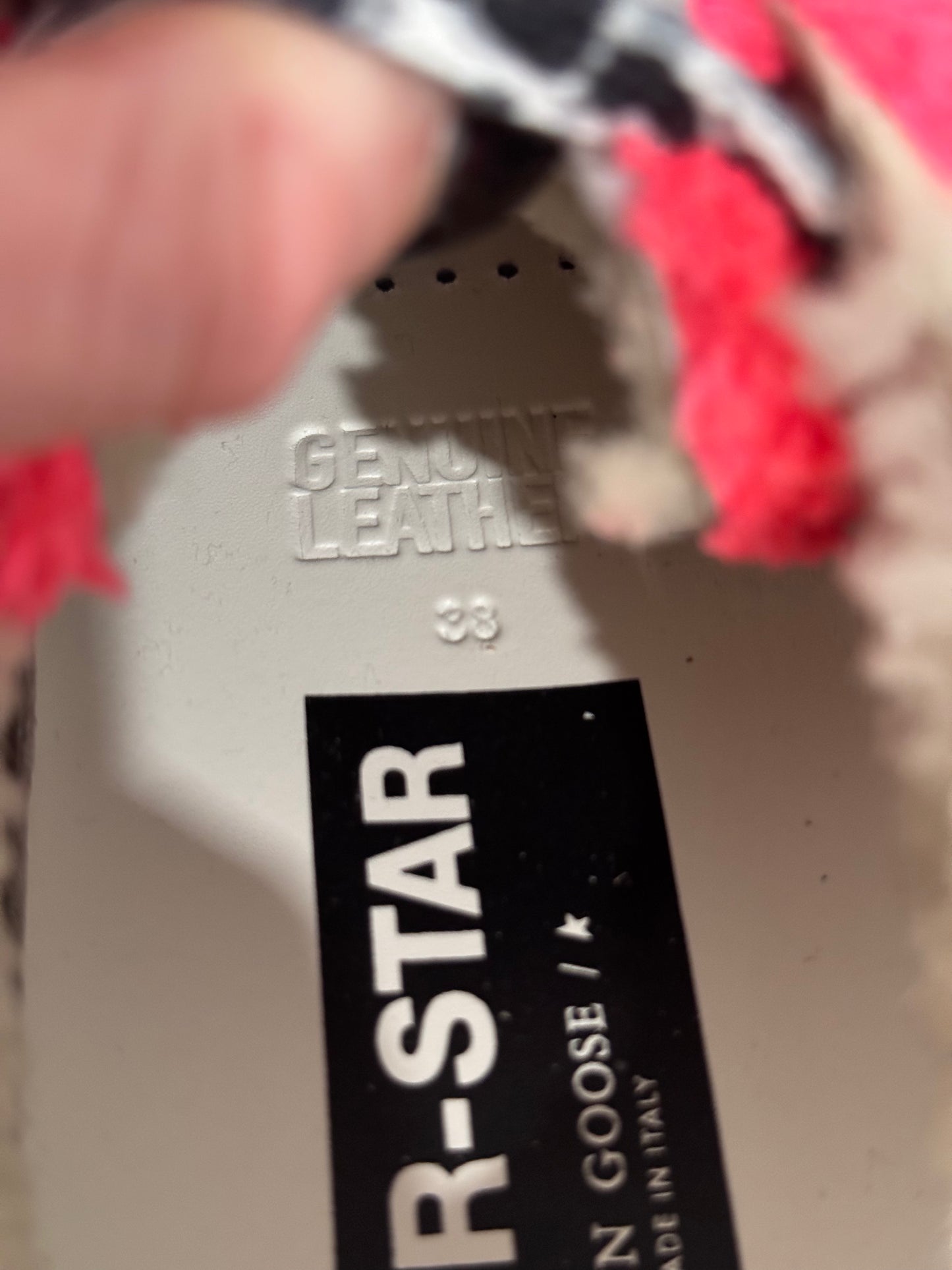 Golden Goose Super Star Sneakers in Pink Shearling, Size 38