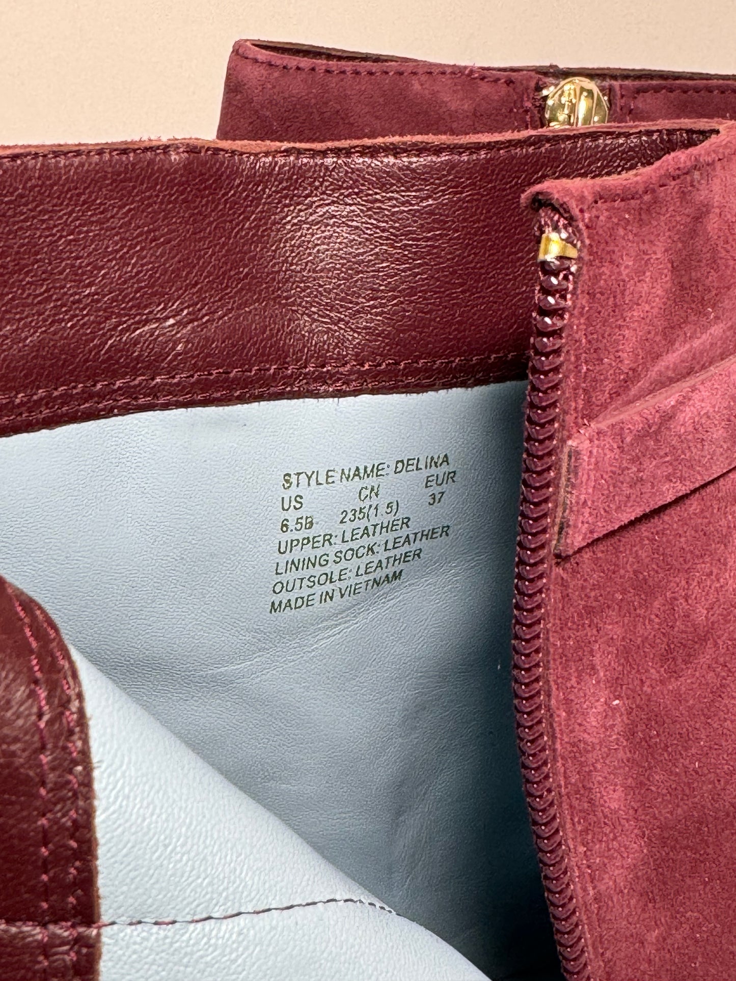 Kate Spade Delina Booties in Grenache, Size 6.5