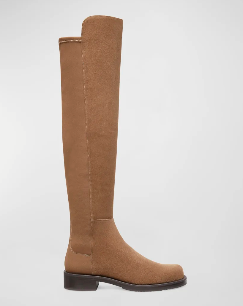 Stuart Weitzman 5050 Over the Knee Boot, Suede, Khaki, Size 6