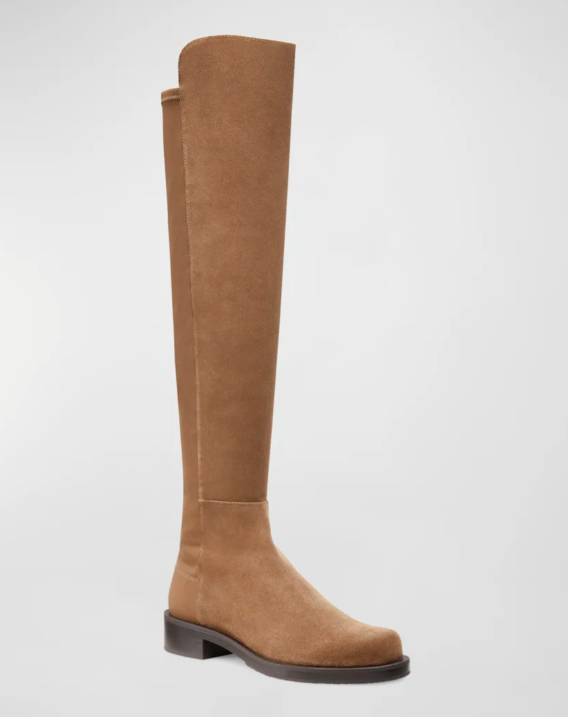 Stuart Weitzman 5050 Over the Knee Boot, Suede, Khaki, Size 6