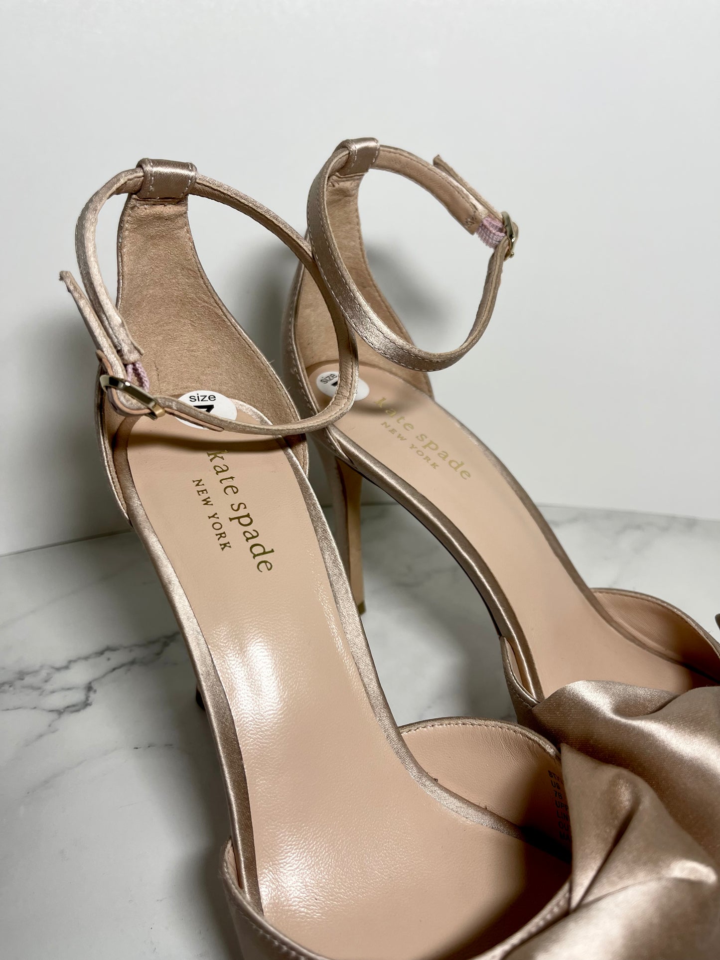 Kate Spade, Bridal Bow Pumps, Pale Vellum, Size 7