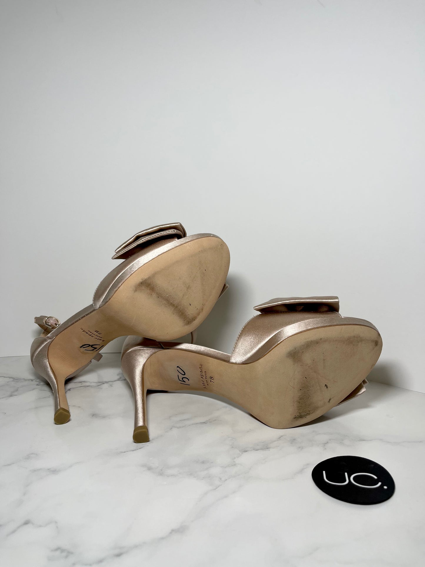Kate Spade, Bridal Bow Pumps, Pale Vellum, Size 7