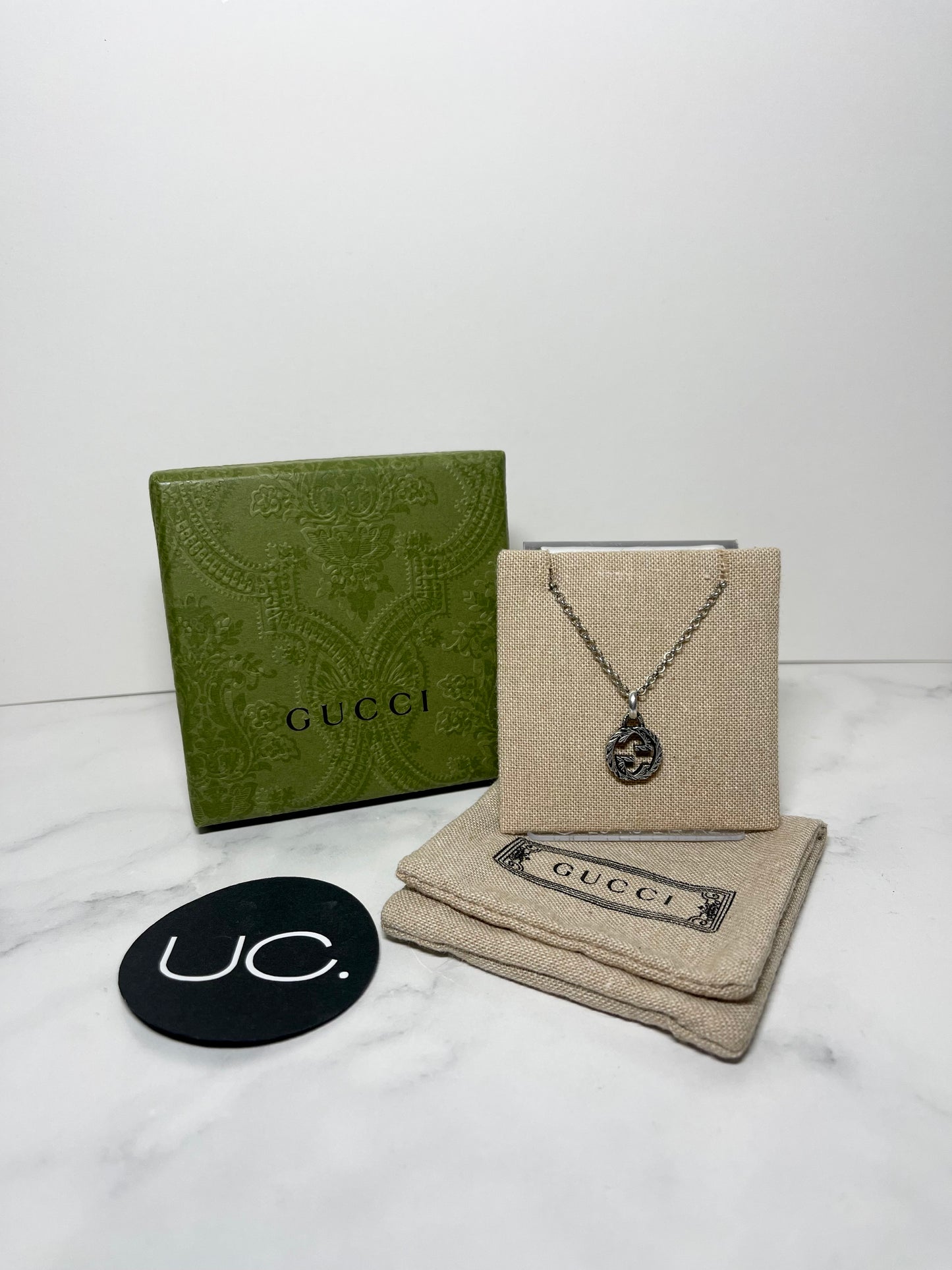 Gucci Textured Interlocking G Necklace