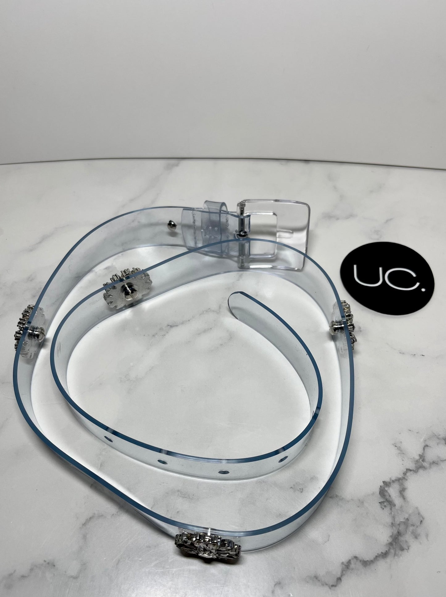 Kate Spade Clear Jeweled Belt, Small