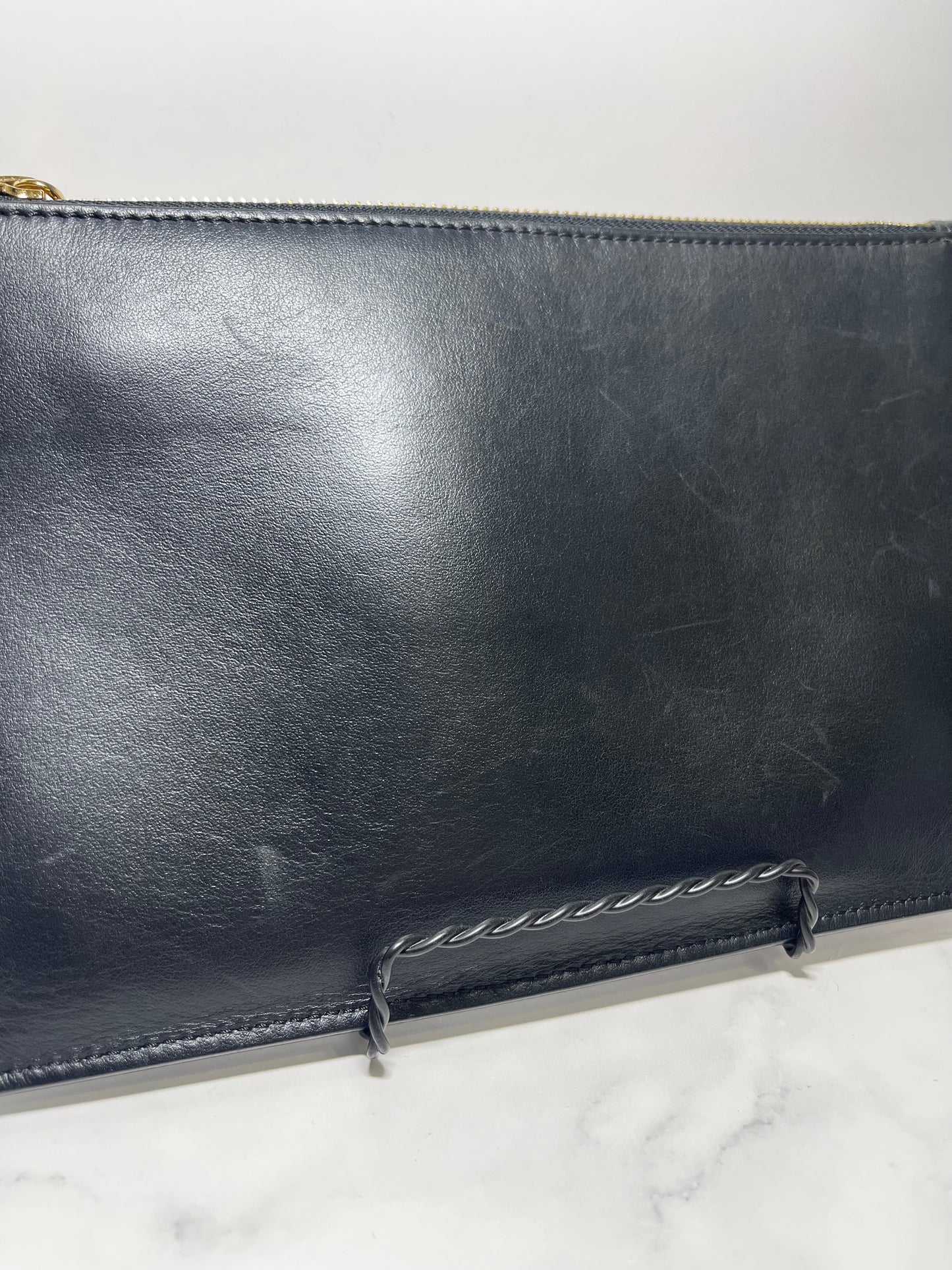 Versace Patch Clutch with Removable Wristlet