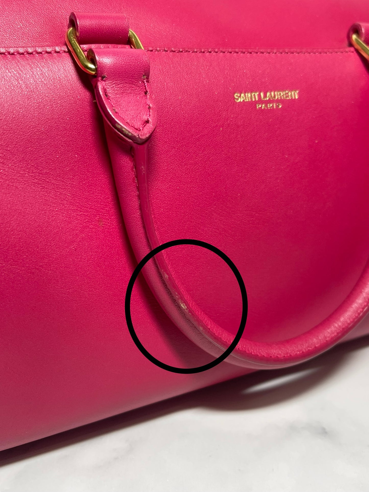 Saint Laurent Classic Baby Duffle in Pink
