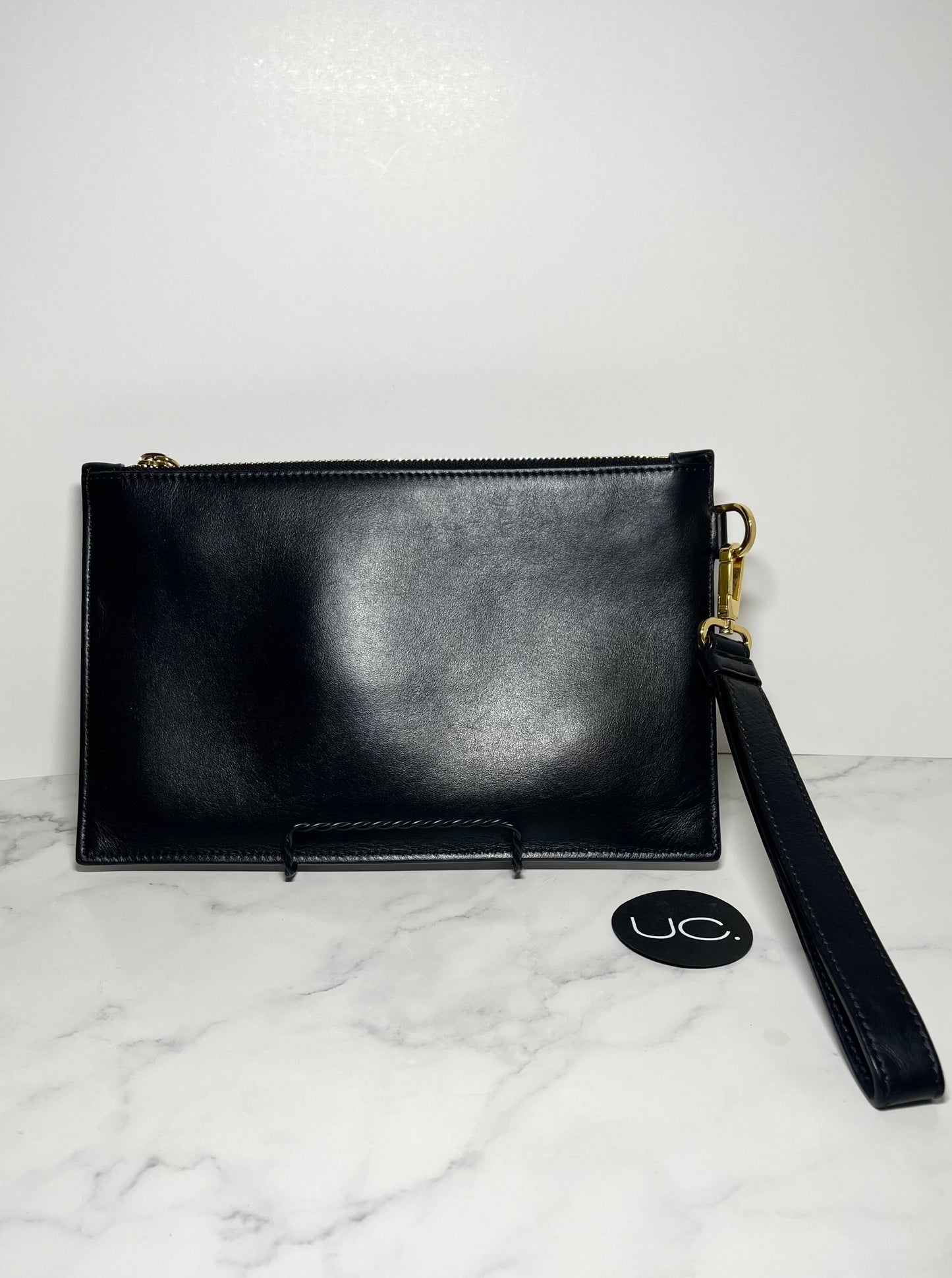 Versace Patch Clutch with Removable Wristlet