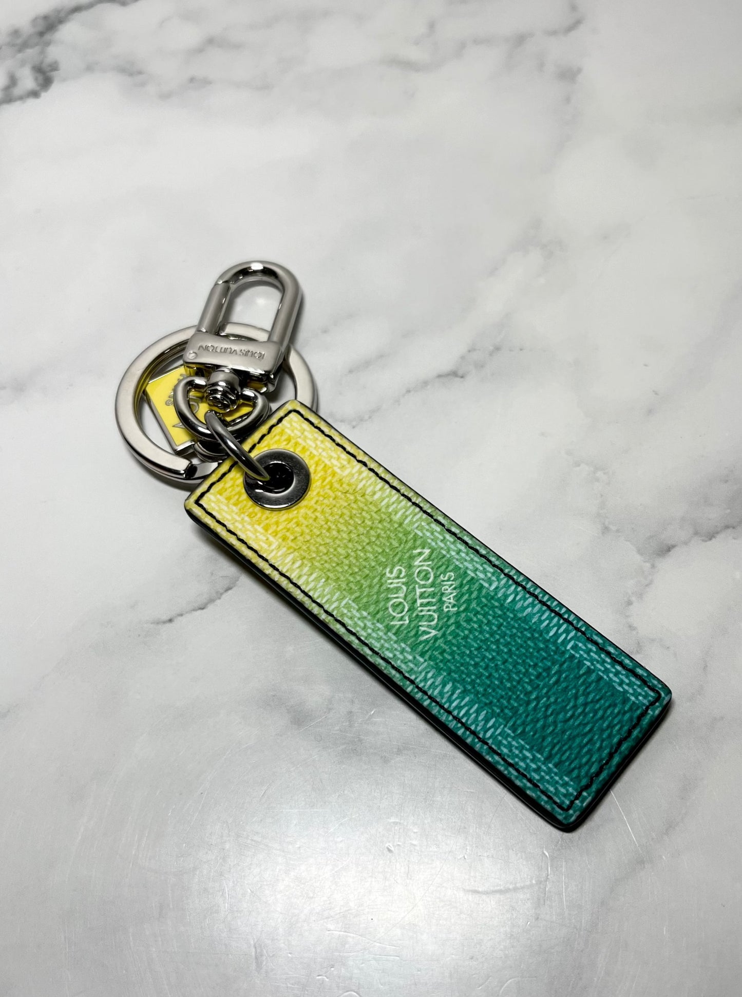 Louis Vuitton Damier Stripes Tab Bag Charm And Key Holder
