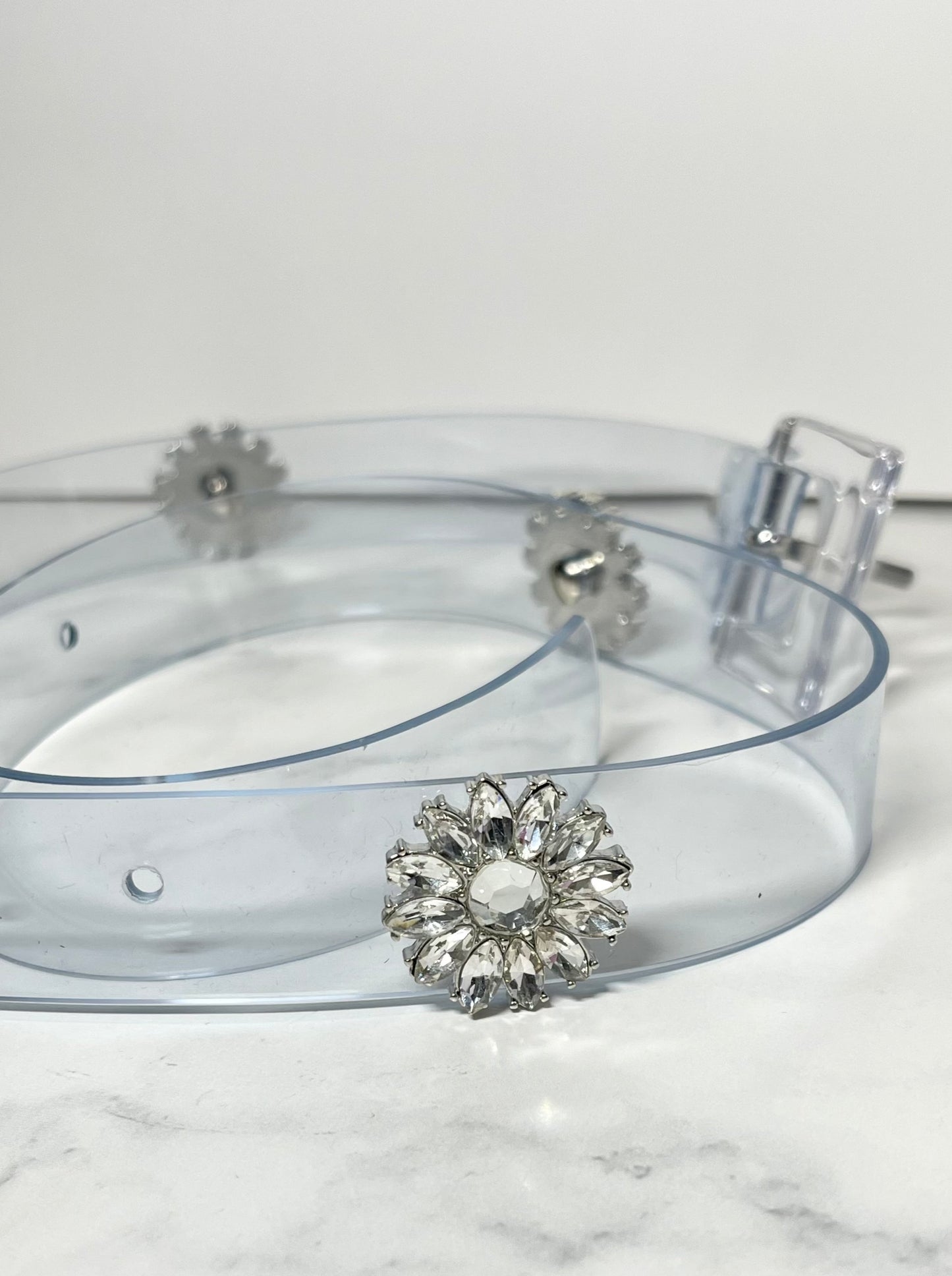 Kate Spade Clear Jeweled Belt, Small