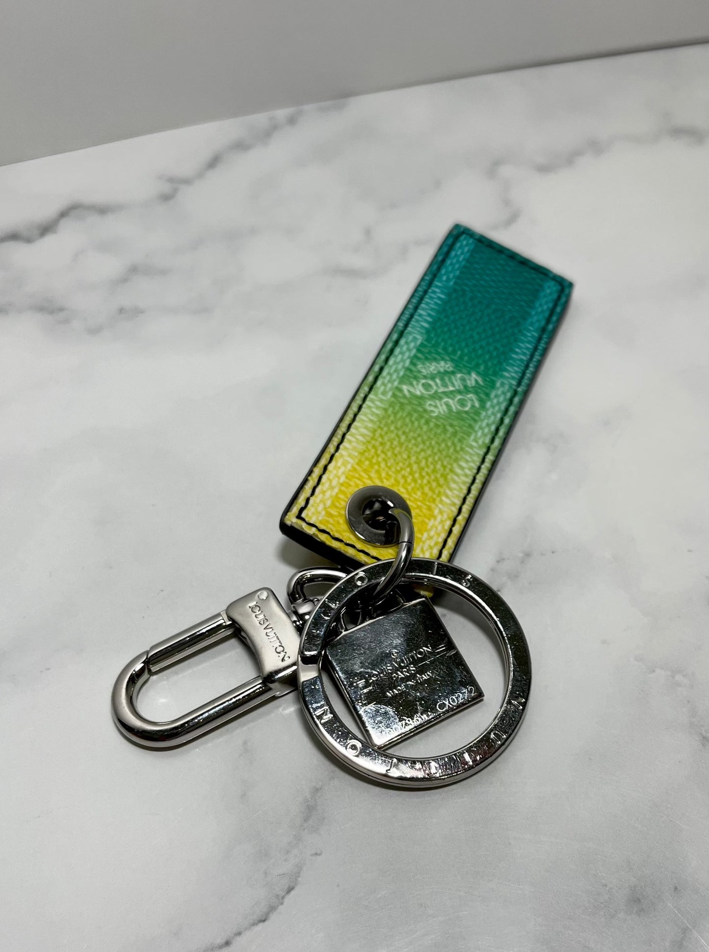 Louis Vuitton Damier Stripes Tab Bag Charm And Key Holder