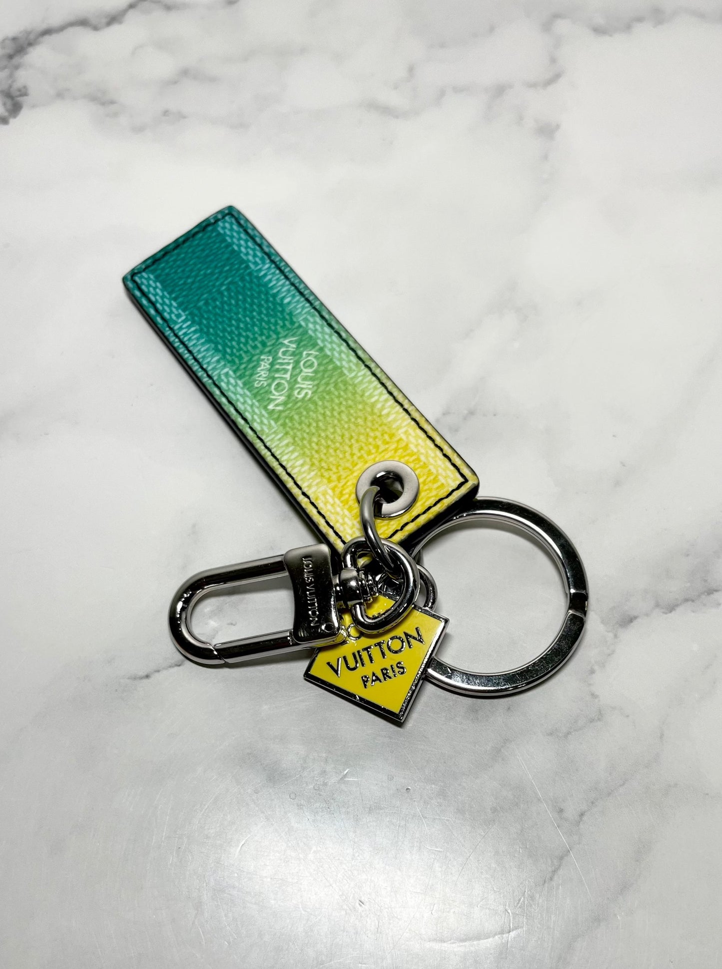 Louis Vuitton Damier Stripes Tab Bag Charm And Key Holder