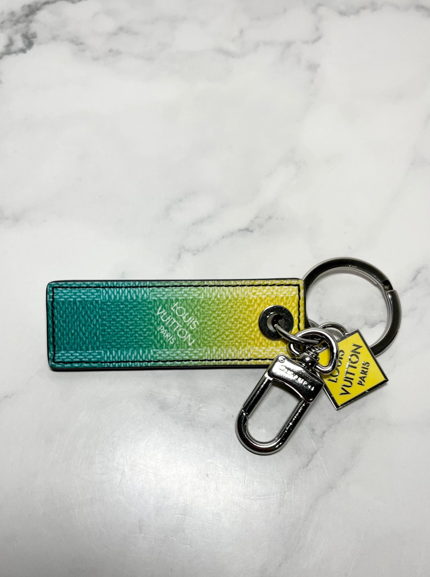 Louis Vuitton Damier Stripes Tab Bag Charm And Key Holder