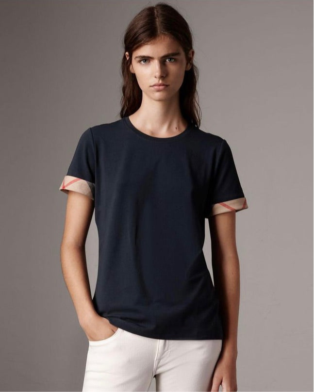 Burberry Check Cuff Tee