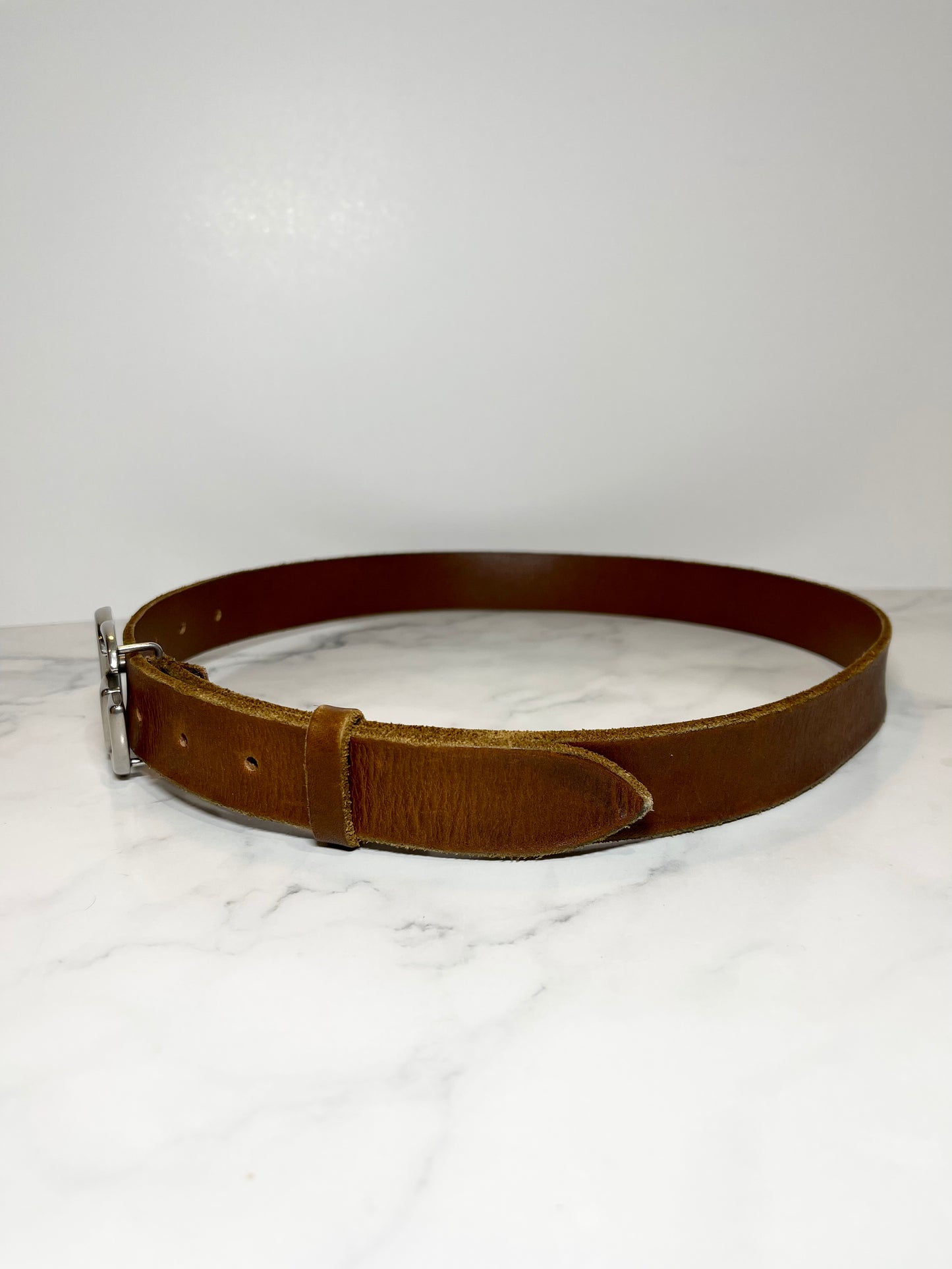 Gucci Marmont Logo Belt in Brown/Silver