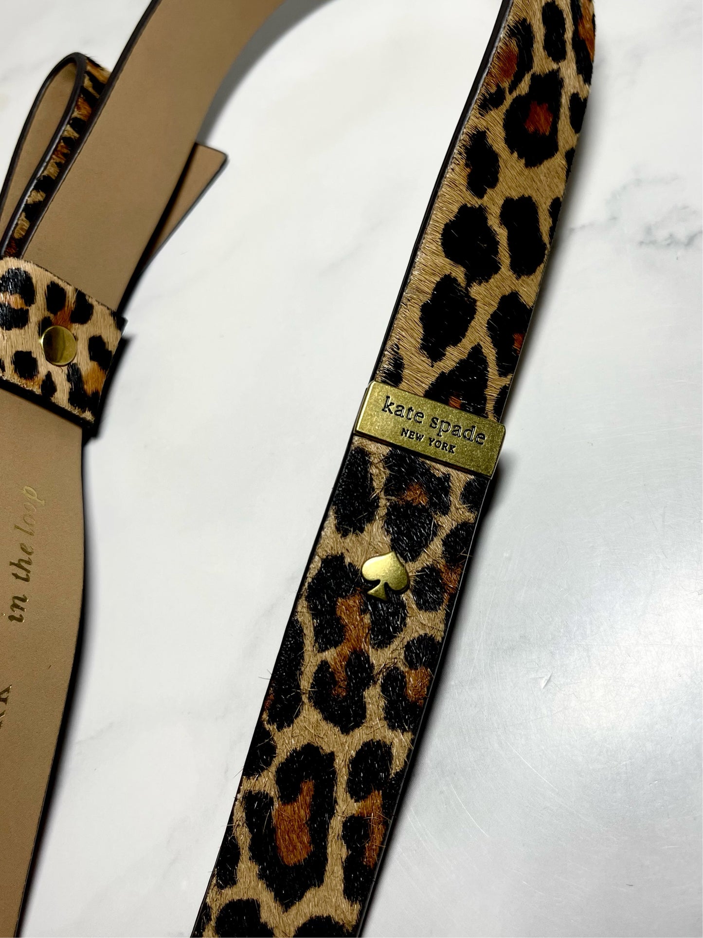 Kate Spade Leopard Haircalf Bow Belt