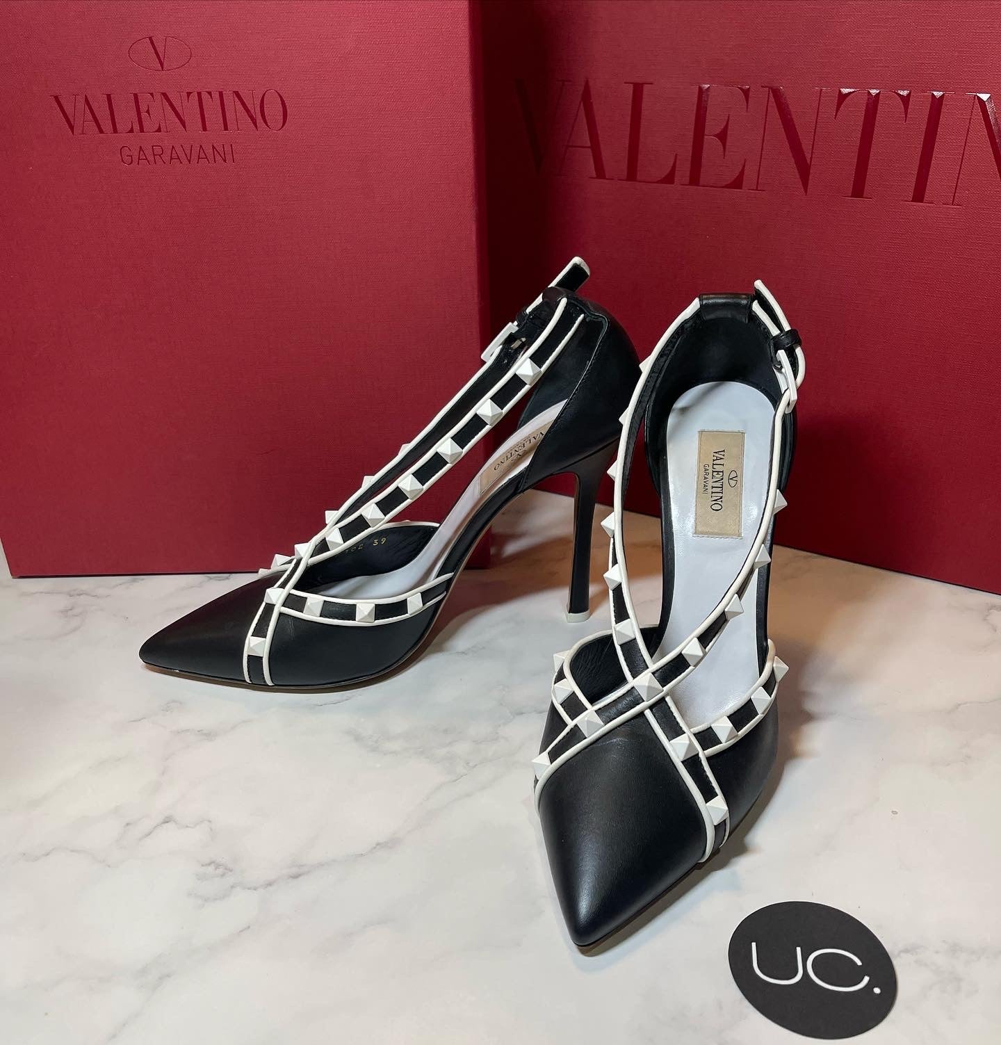 Valentino D’Orsay Rockstud Pumps, Size 39